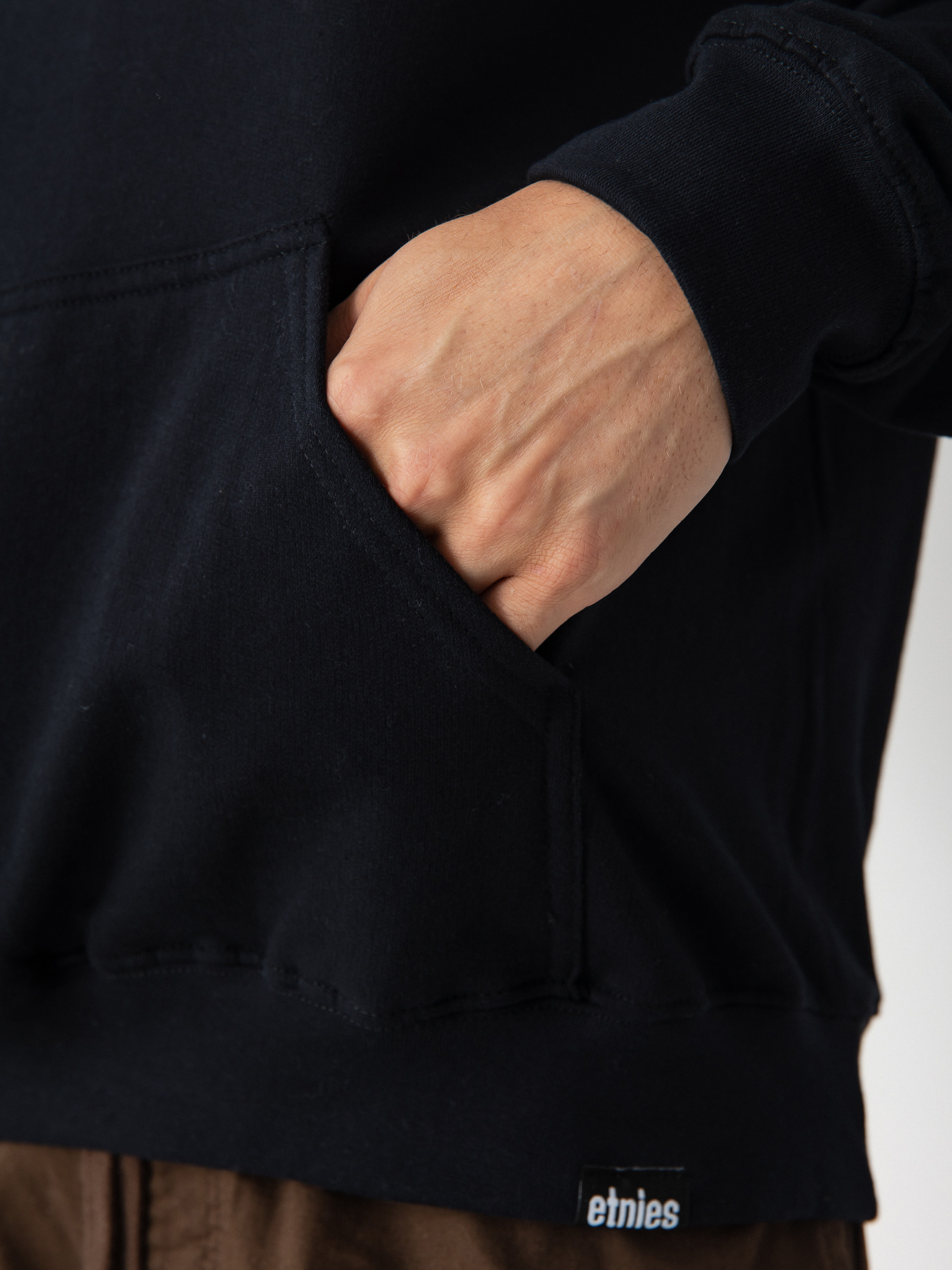 Hanorac cu glugă Etnies Icon E HD (black/white)