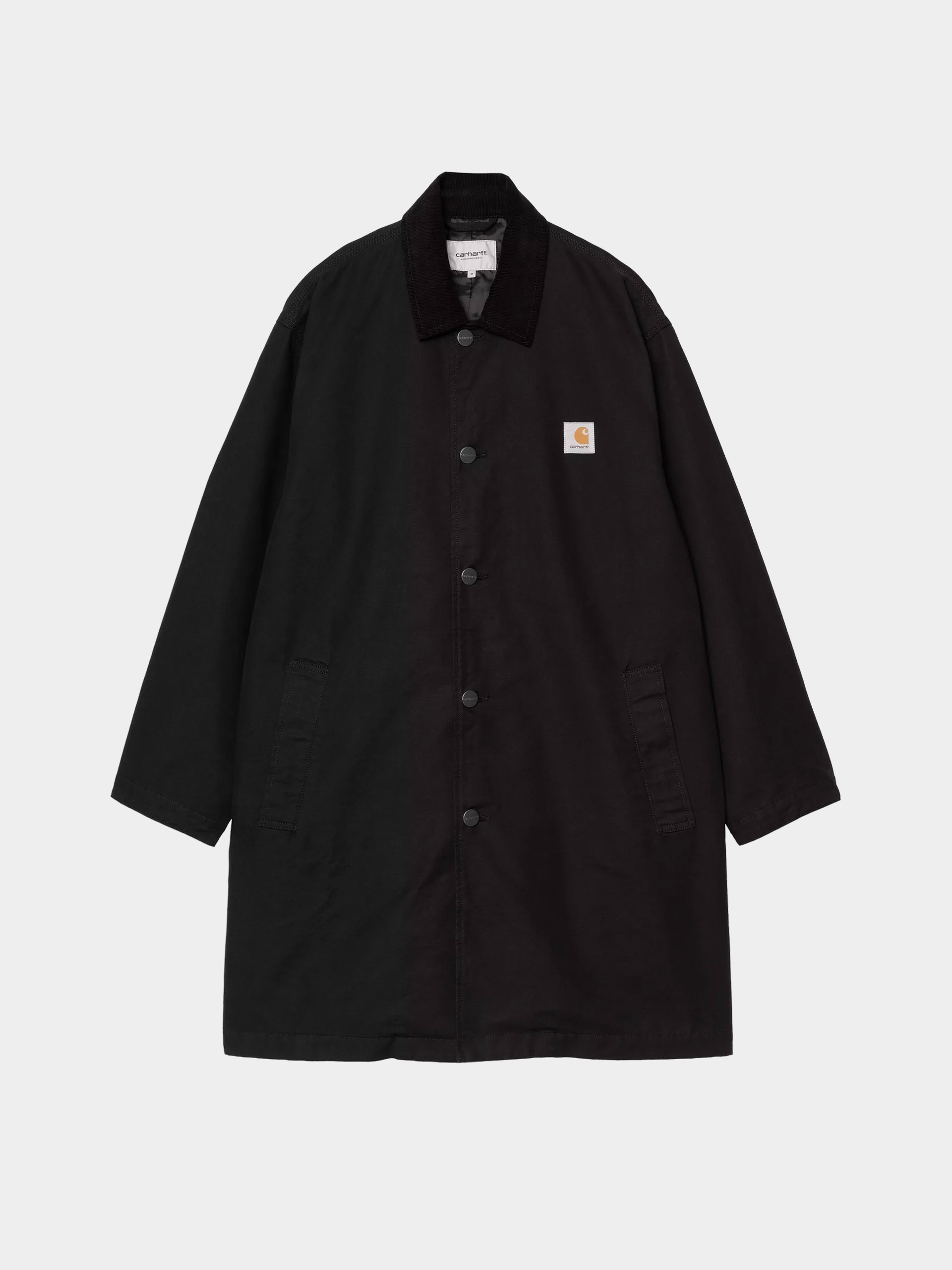 Palton Carhartt WIP Webster Coat (black/black/rinsed)
