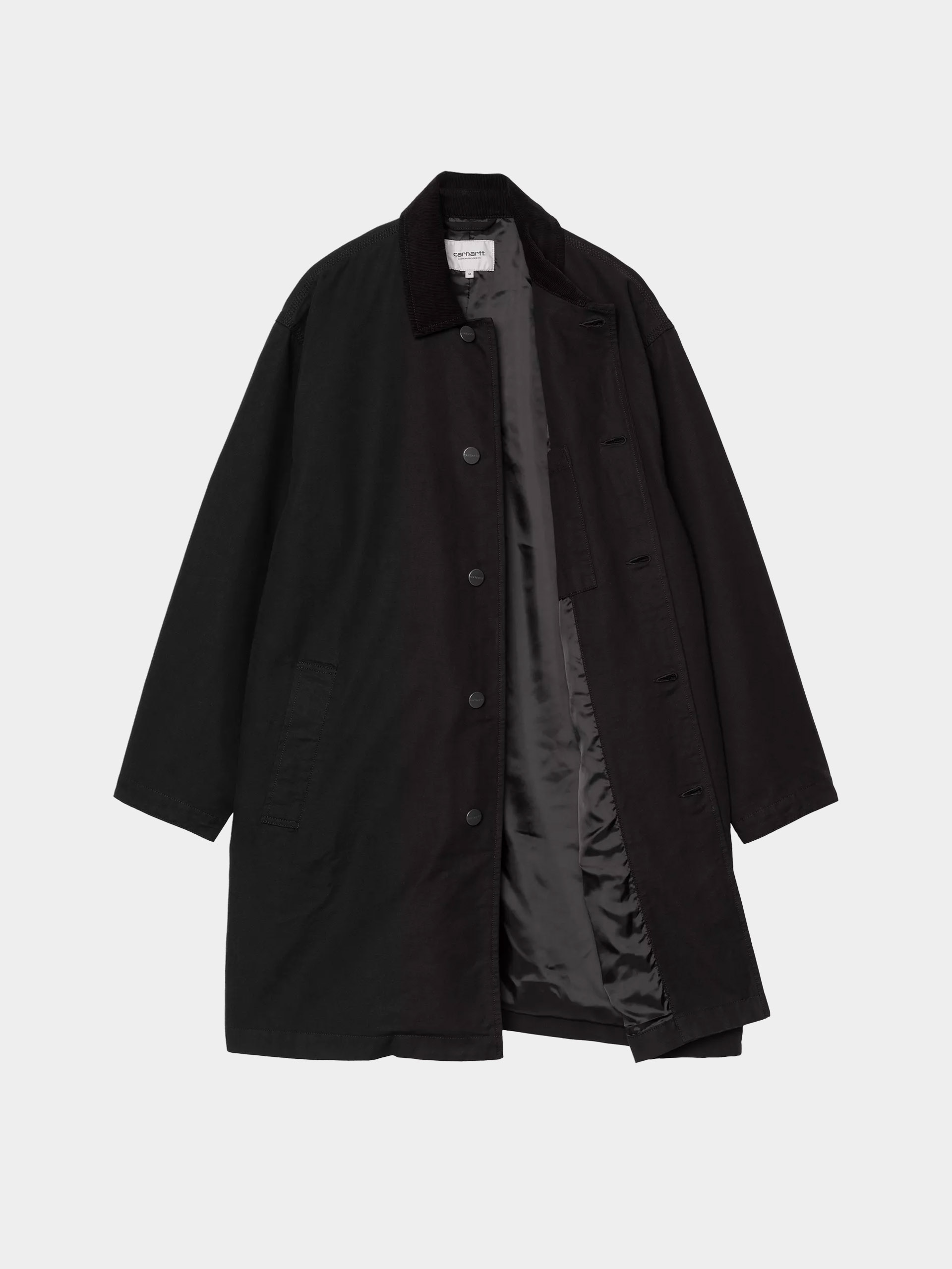 Palton Carhartt WIP Webster Coat (black/black/rinsed)