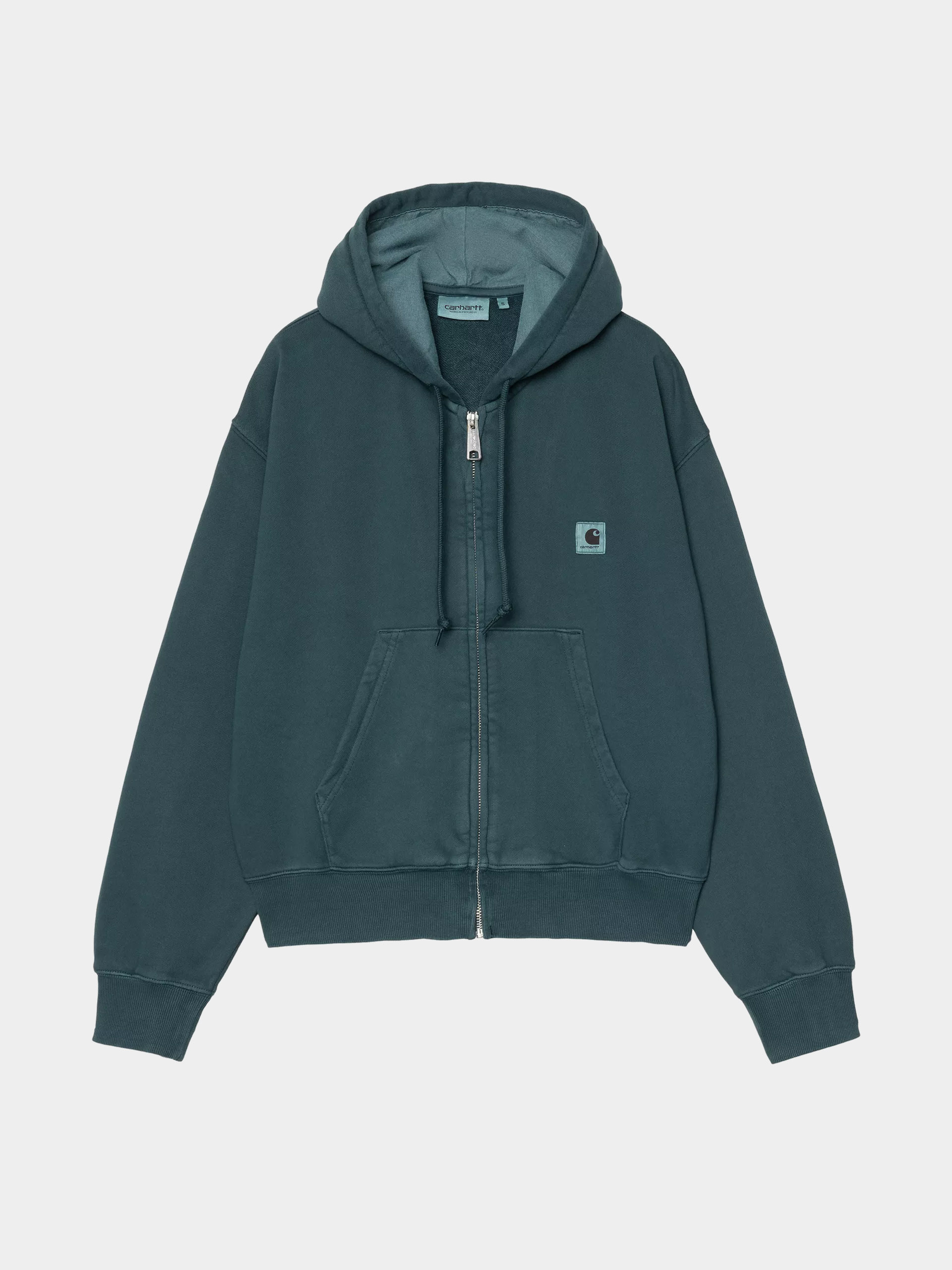 Hanorac cu glugă Carhartt WIP Nelson ZHD Wmn (deep lagoon/garment dyed)