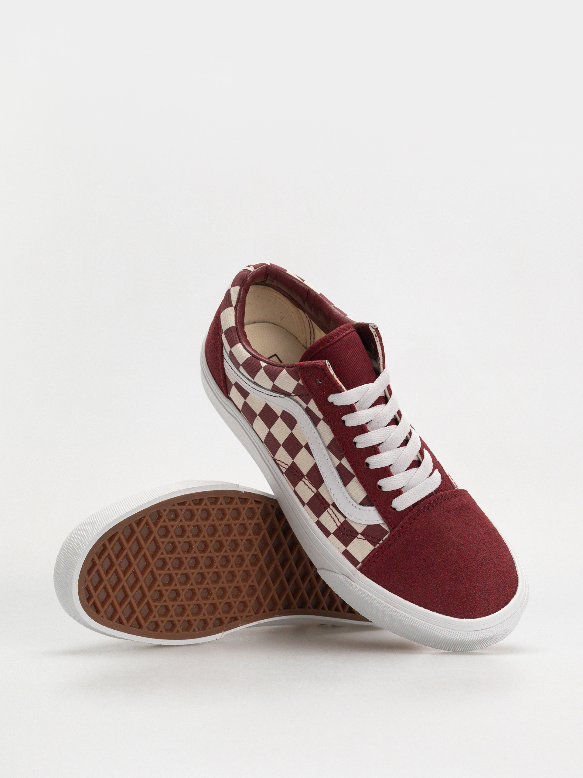Pantofi Vans Old Skool (checkerboard red/white)