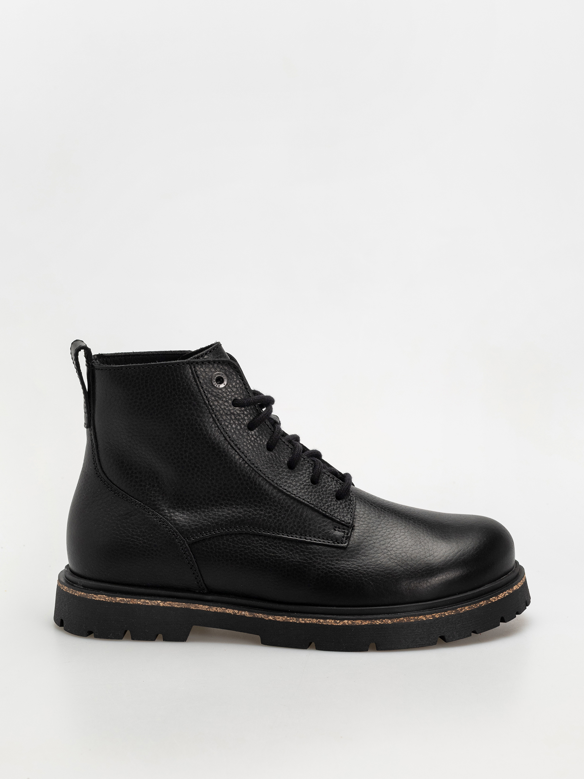 Pantofi Birkenstock Highwood Lace Mid Natural Leather Regular (black)