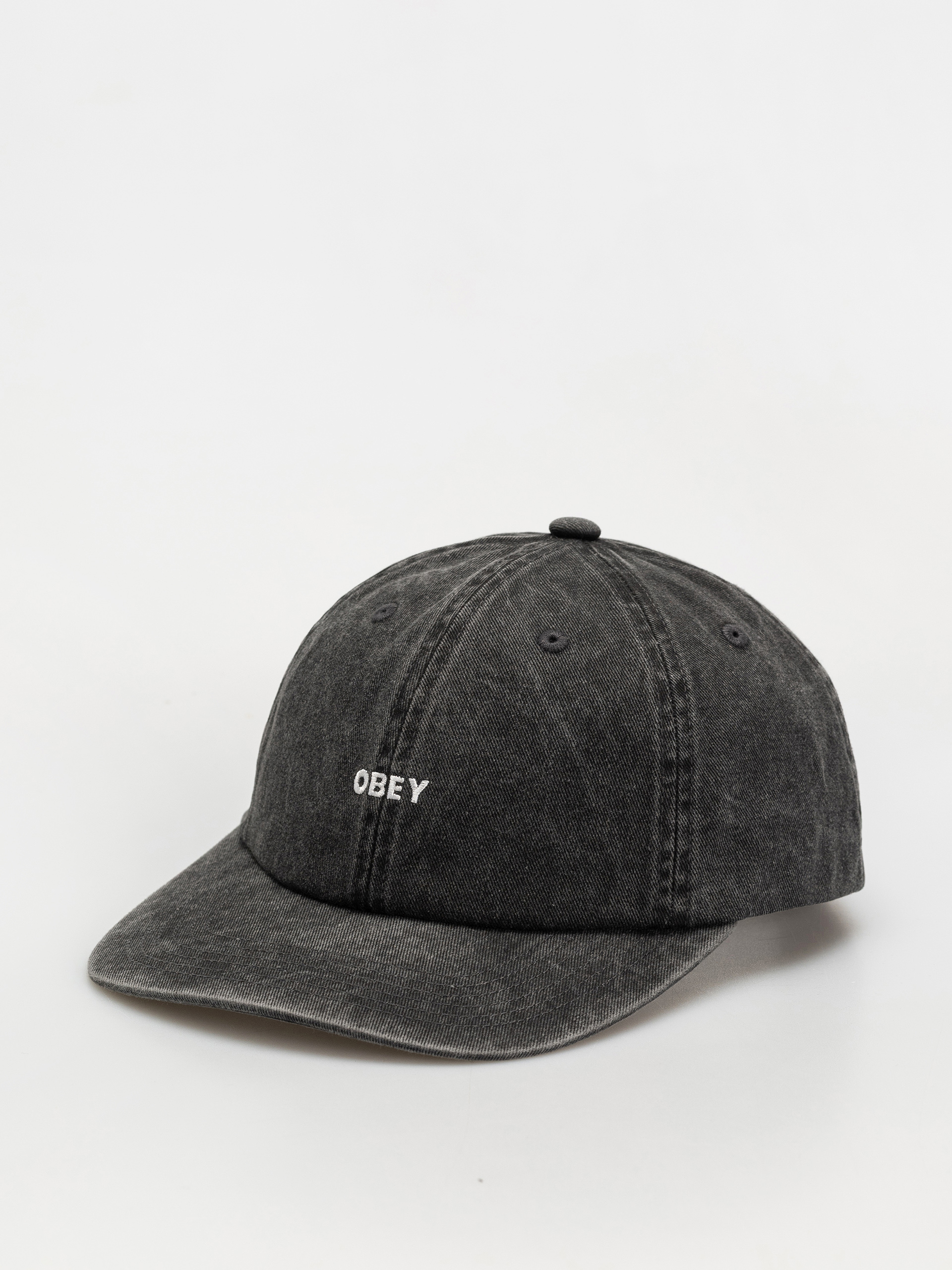 Șapcă OBEY Pigment Bold 6 Panel Strapback (pigment black)