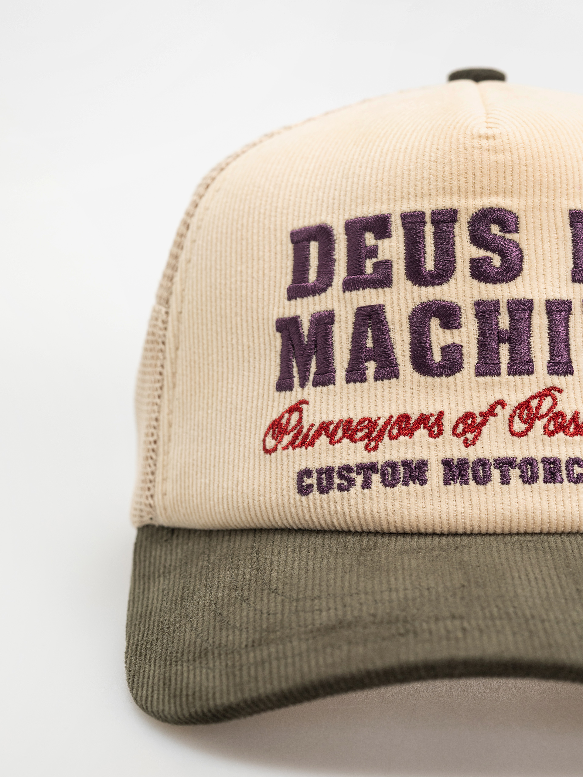 Șapcă Deus Ex Machina Gumshoe Cord Trucker (cream)