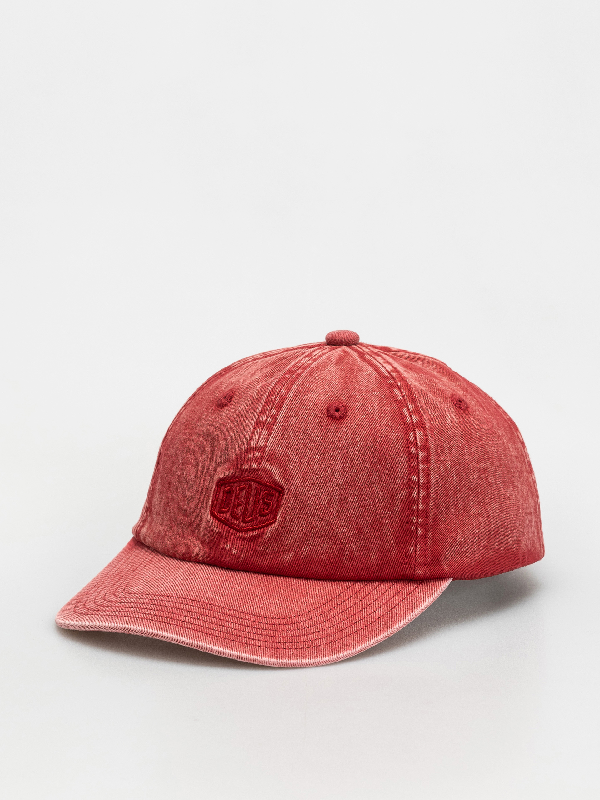 Șapcă Deus Ex Machina Shield Garment Dyed Dad Cap (lava falls red)