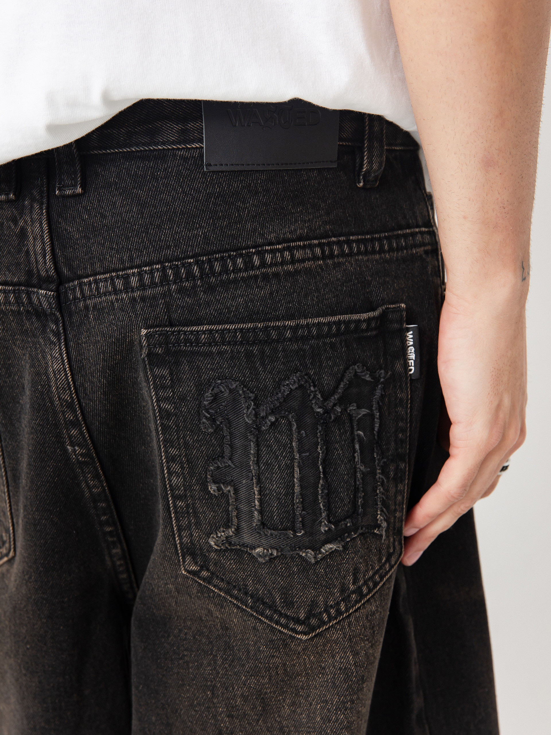 Pantaloni scurți Wasted Paris Sandblast Casper (faded black)