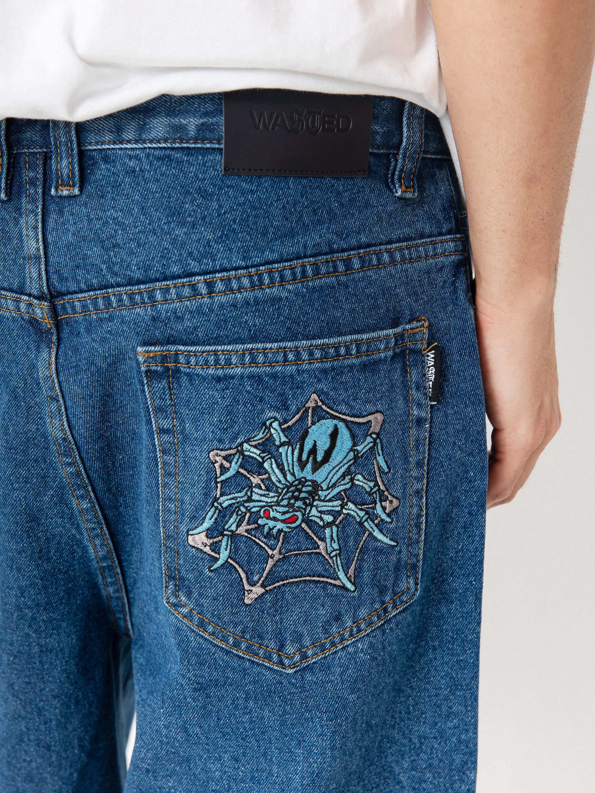 Pantaloni scurți Wasted Paris Prey Casper (washed blue)