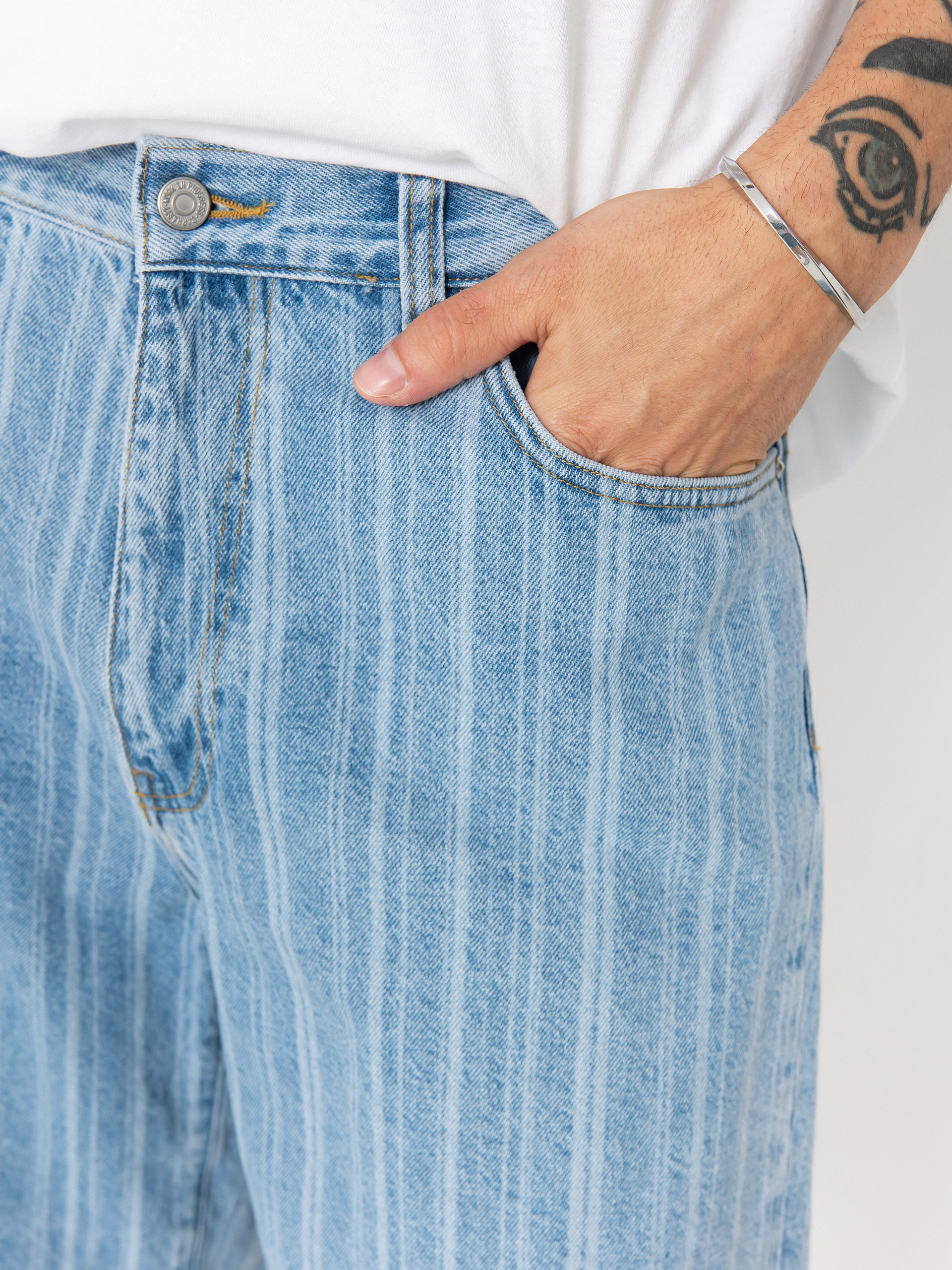 Pantaloni scurți Carhartt WIP Rylan (rylan stripe/blue/stone bleached)