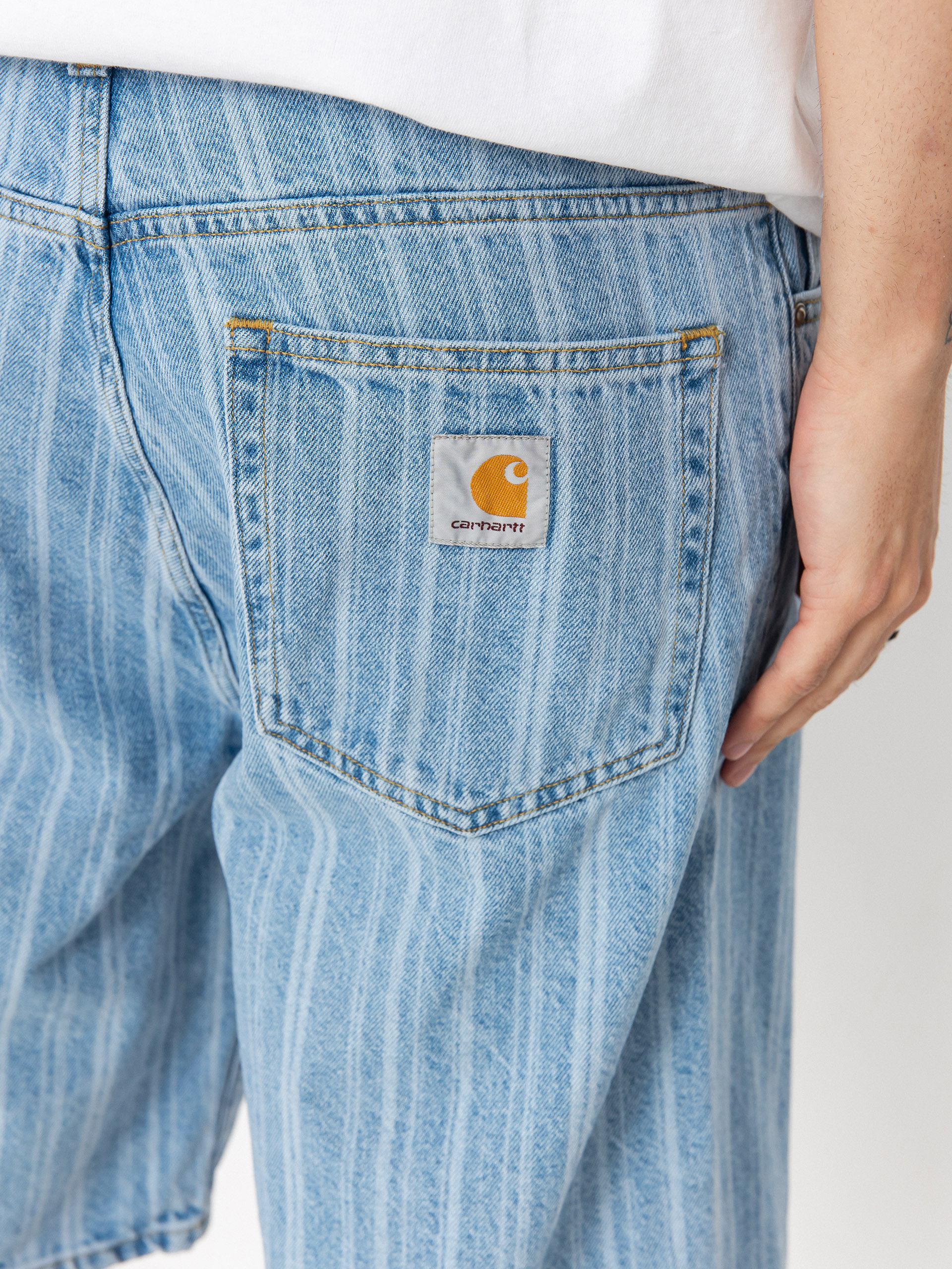 Pantaloni scurți Carhartt WIP Rylan (rylan stripe/blue/stone bleached)