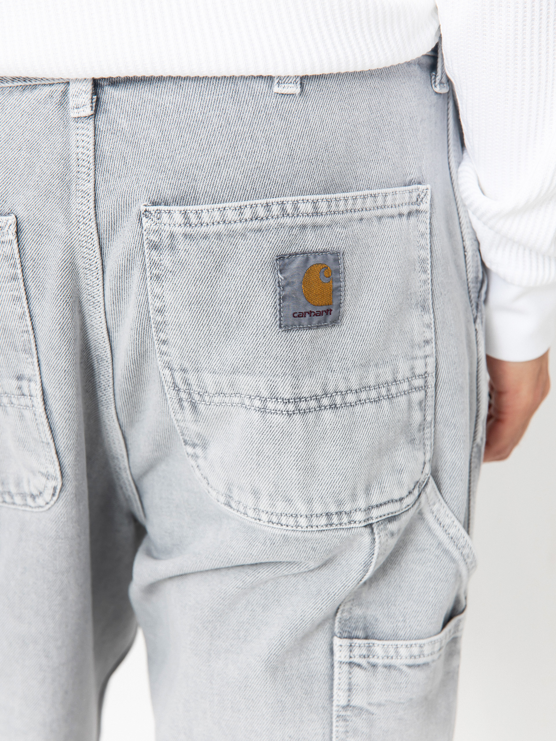 Pantaloni Carhartt WIP Single Knee (black/chalk wash)