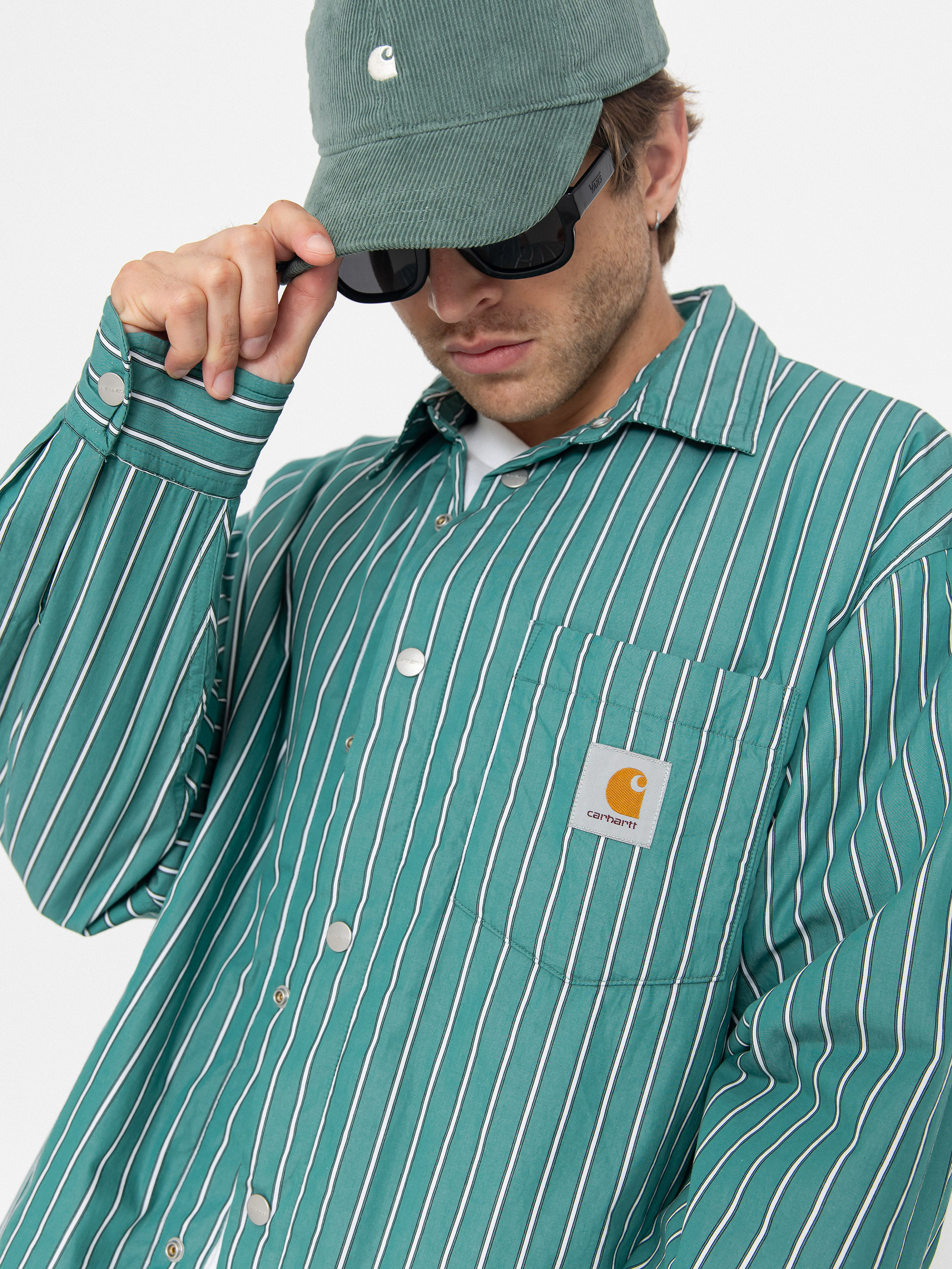 Geacă Carhartt WIP Grimsby (grimsby stripe/saguaro)