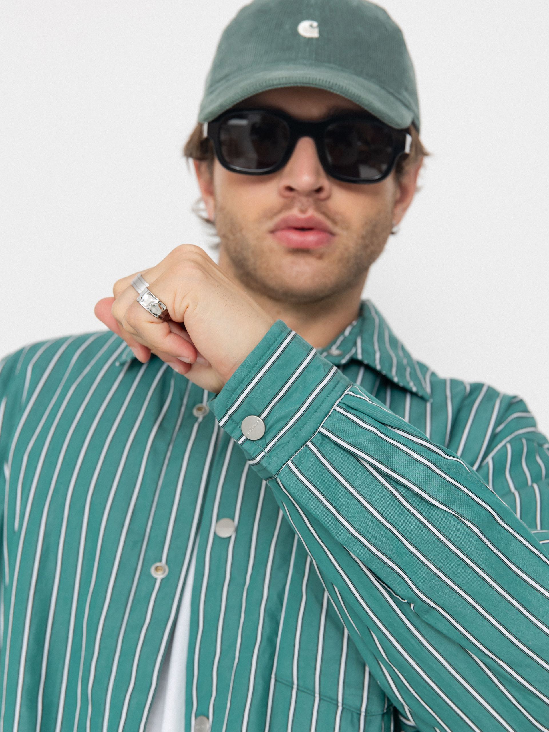 Geacă Carhartt WIP Grimsby (grimsby stripe/saguaro)