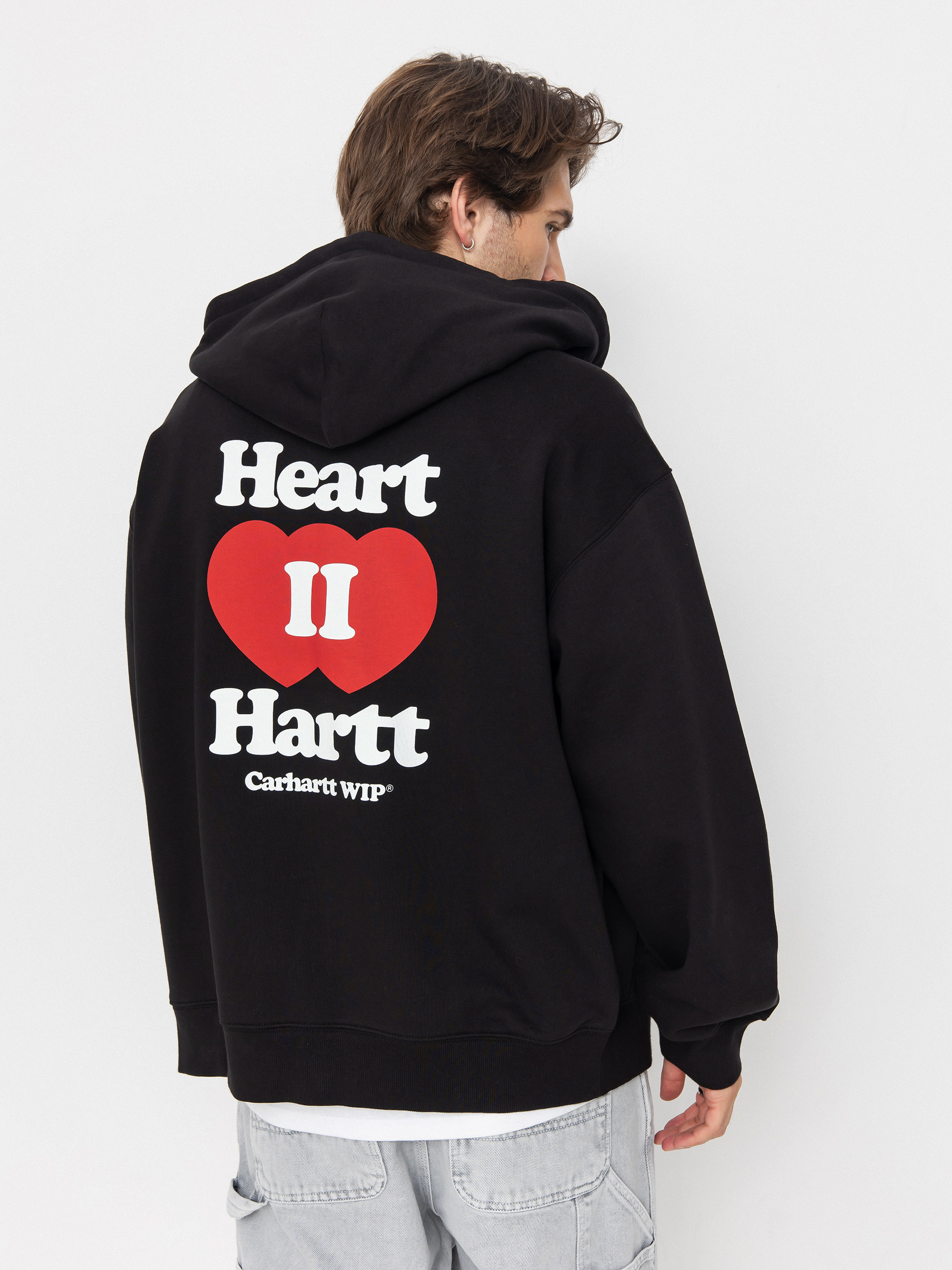 Hanorac cu glugă Carhartt WIP Heart II Hartt ZHD (black)