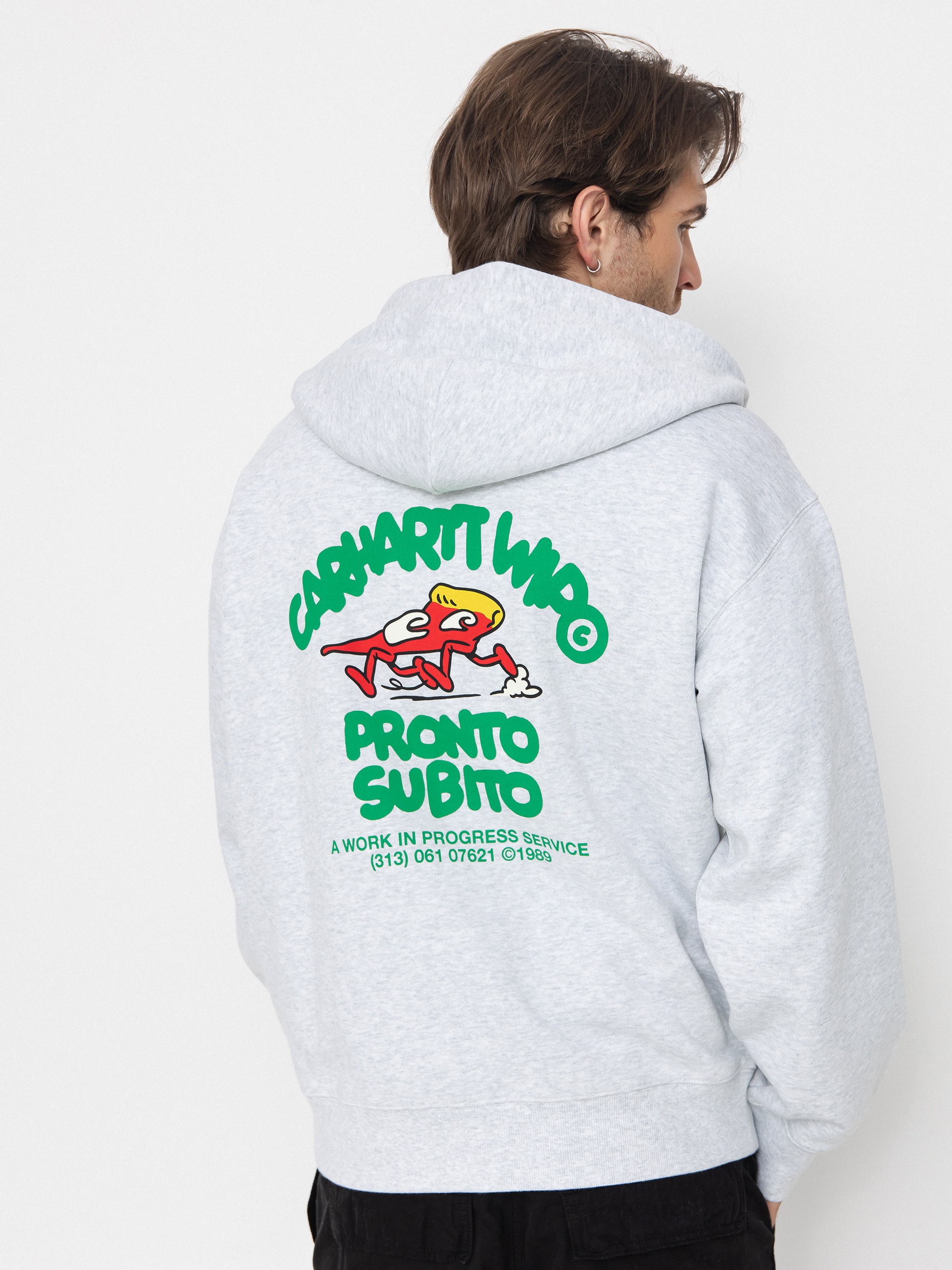 Hanorac cu glugă Carhartt WIP Pronto ZHD (ash heather)