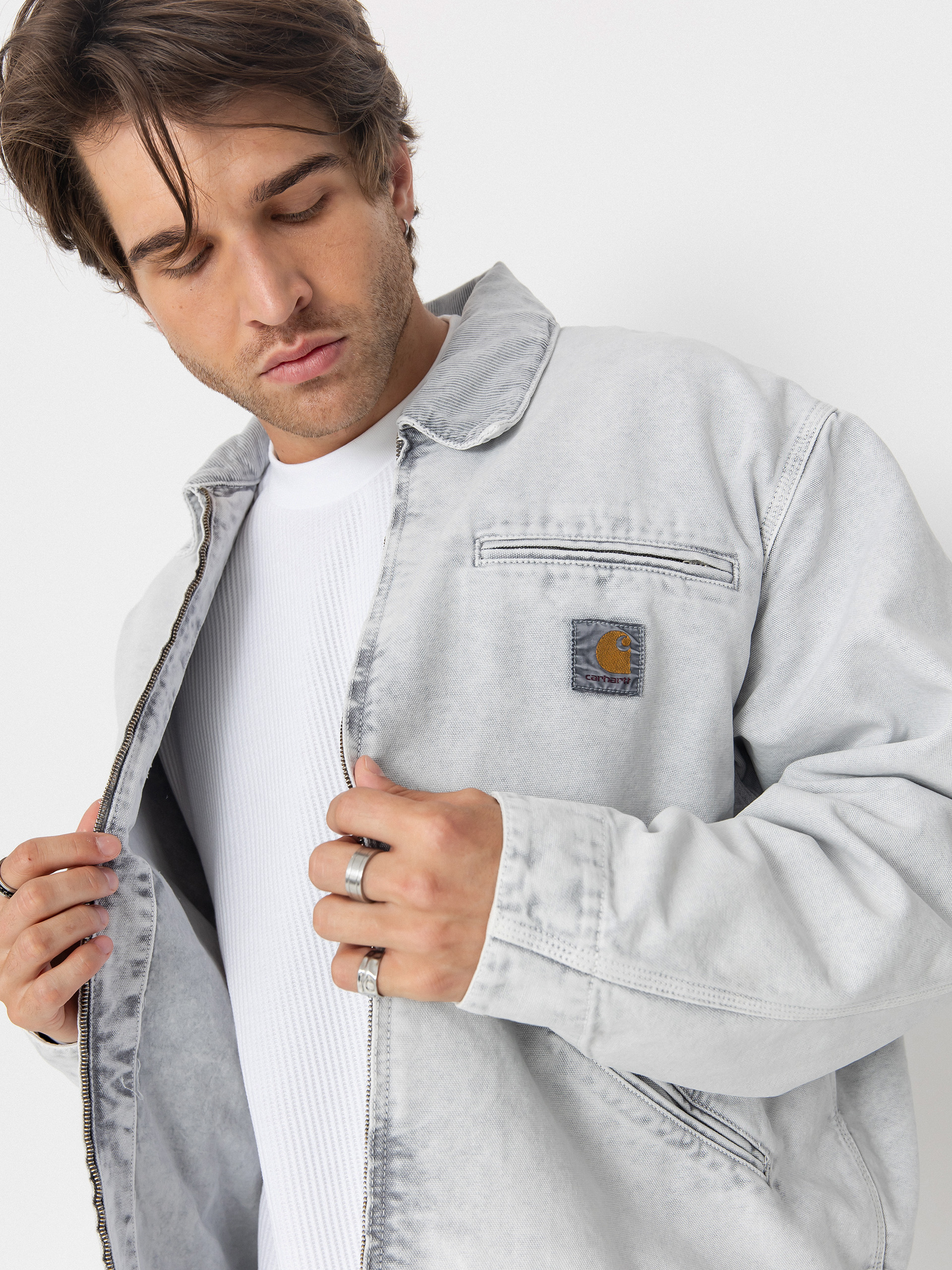 Geacă Carhartt WIP OG Detroit (black/black/chalk wash)