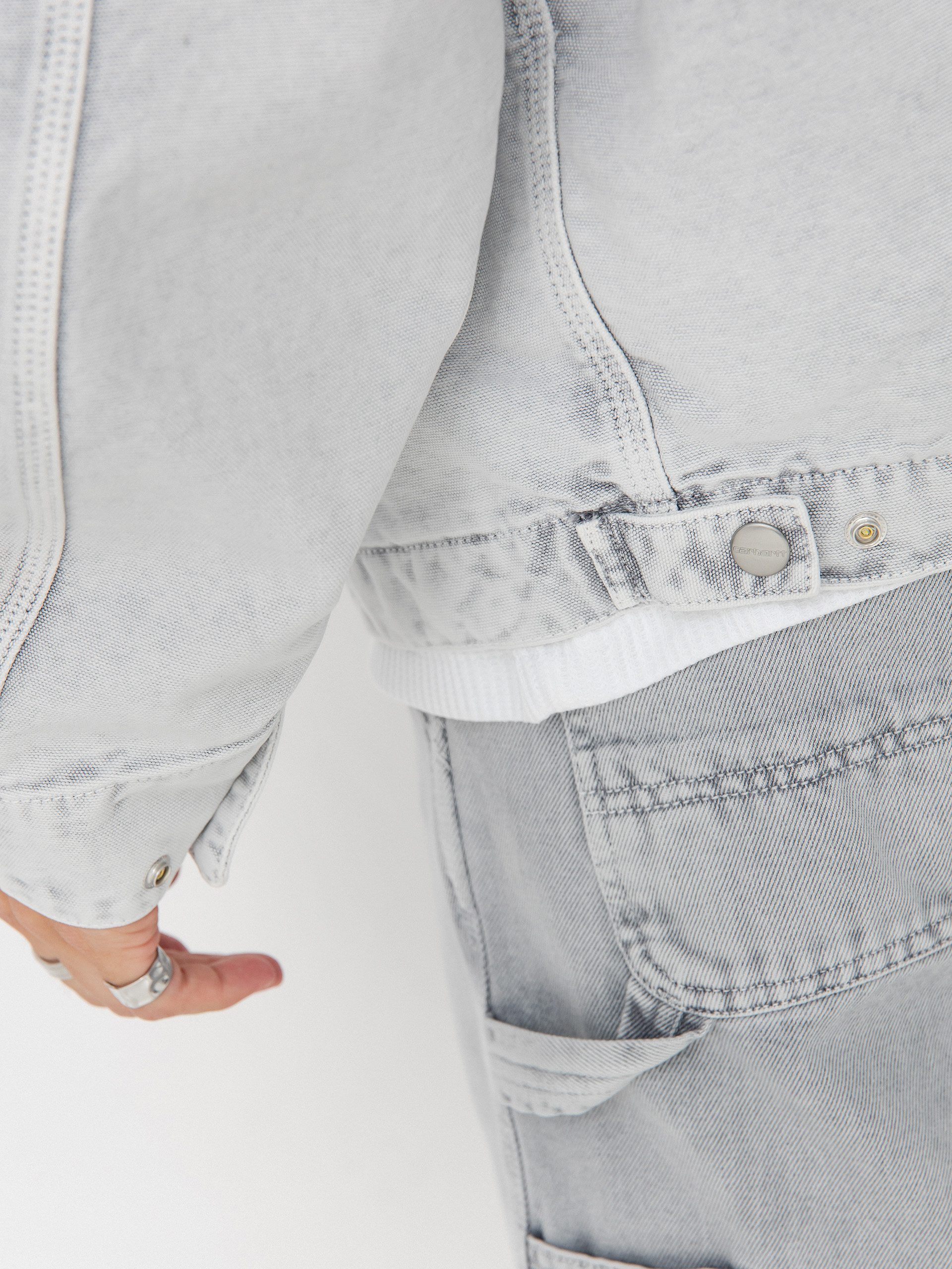 Geacă Carhartt WIP OG Detroit (black/black/chalk wash)