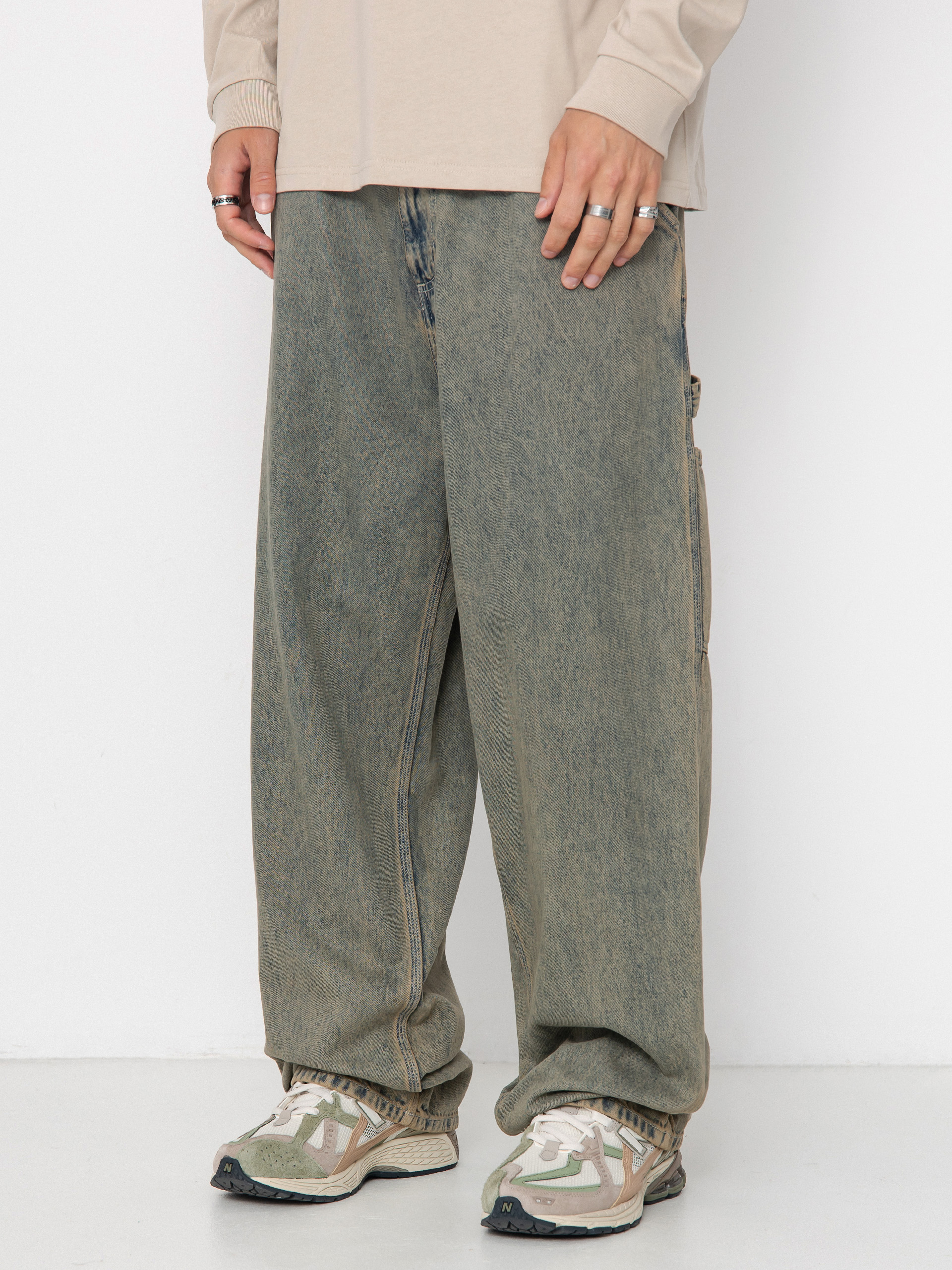 Pantaloni Carhartt WIP OG Single Knee (blue/leather/garment dyed)