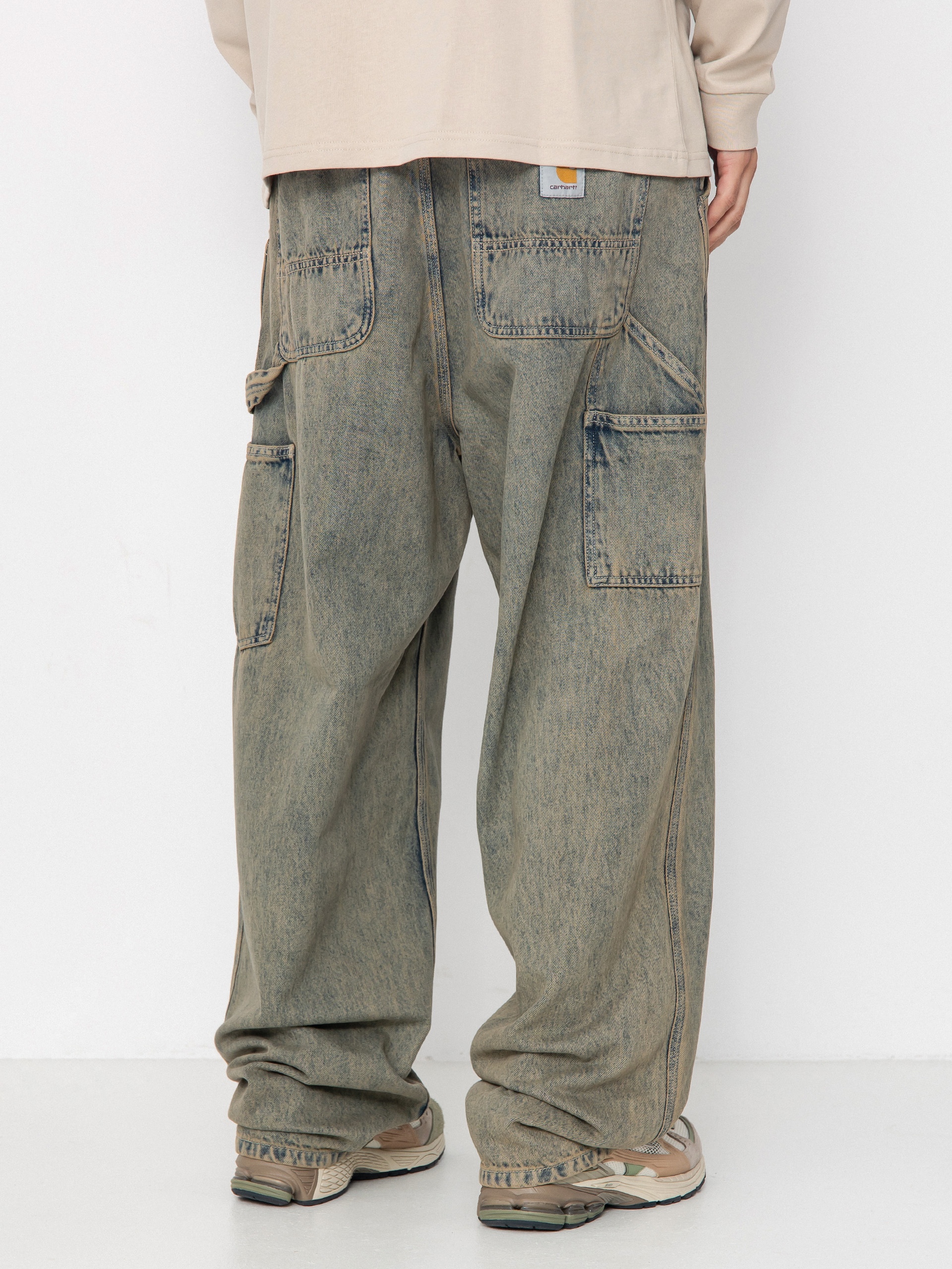 Pantaloni Carhartt WIP OG Single Knee (blue/leather/garment dyed)