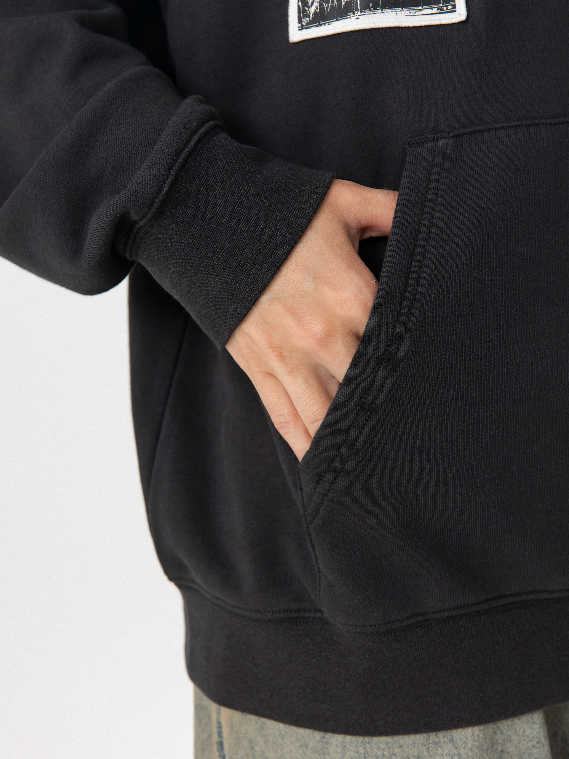 Hanorac cu glugă Vans Punk Patch HD (black)