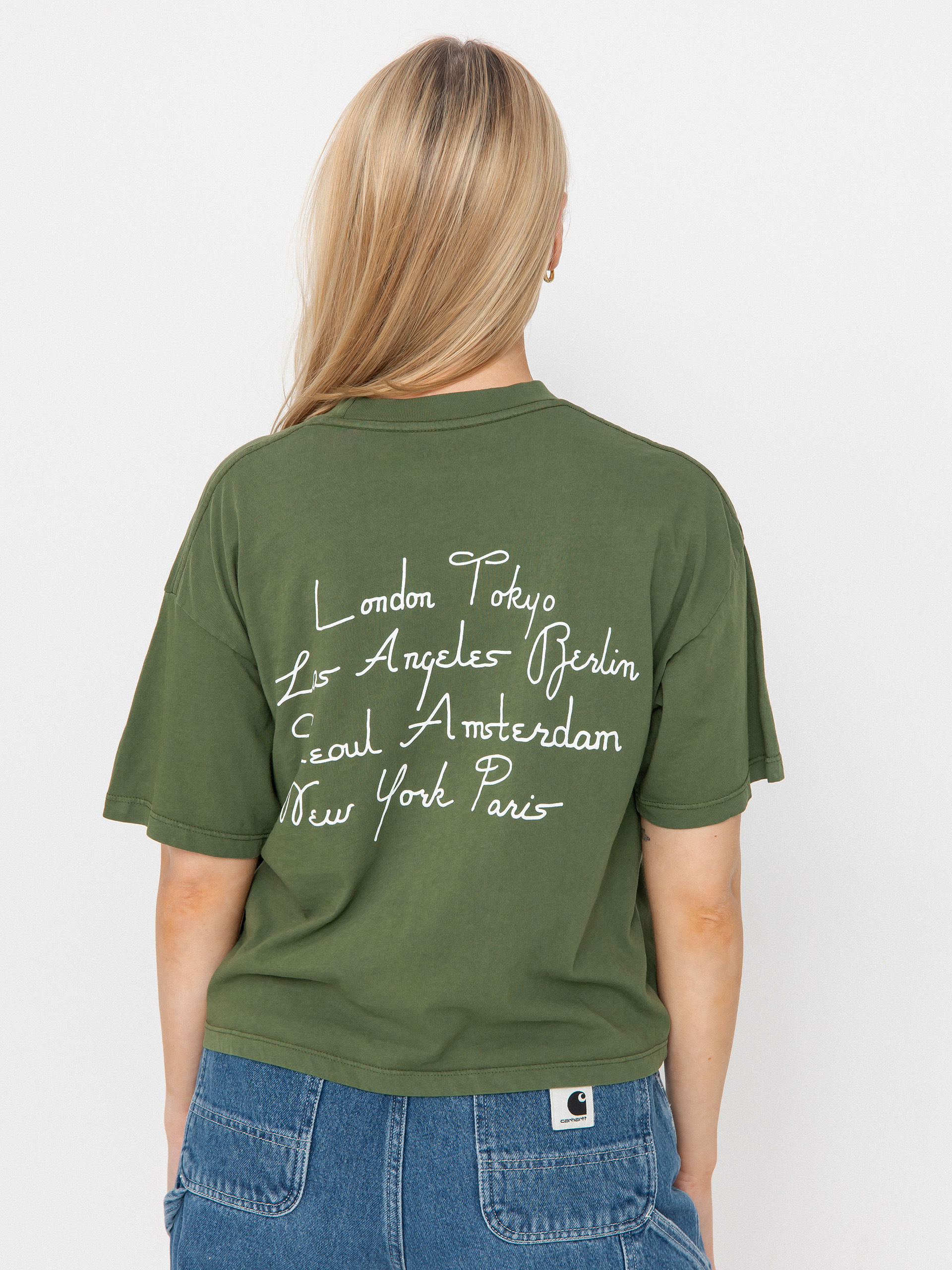 Tricou OBEY Obey Scripty Cities Wmn (bronze green)