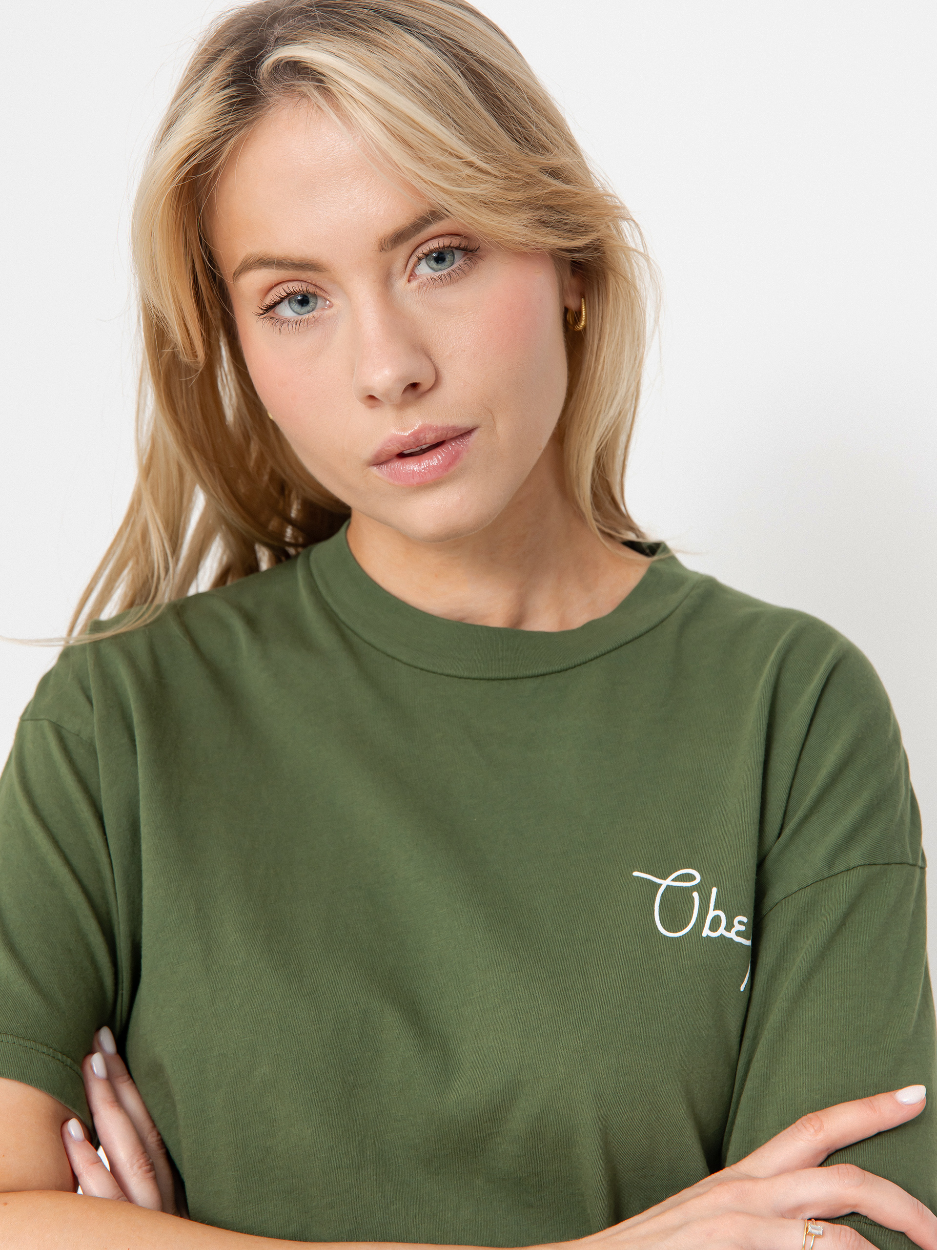 Tricou OBEY Obey Scripty Cities Wmn (bronze green)