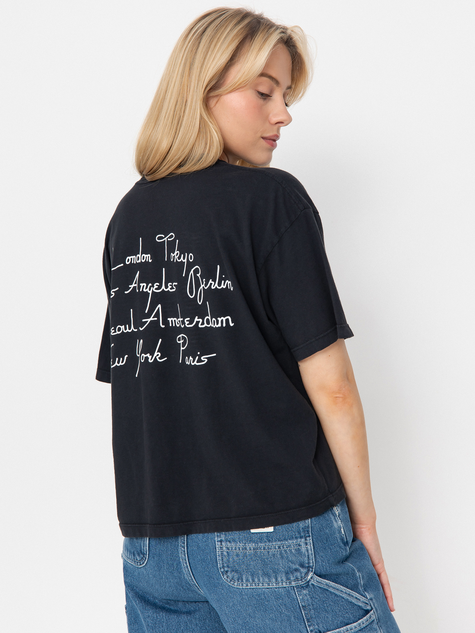 Tricou OBEY Obey Scripty Cities Wmn (digital black)