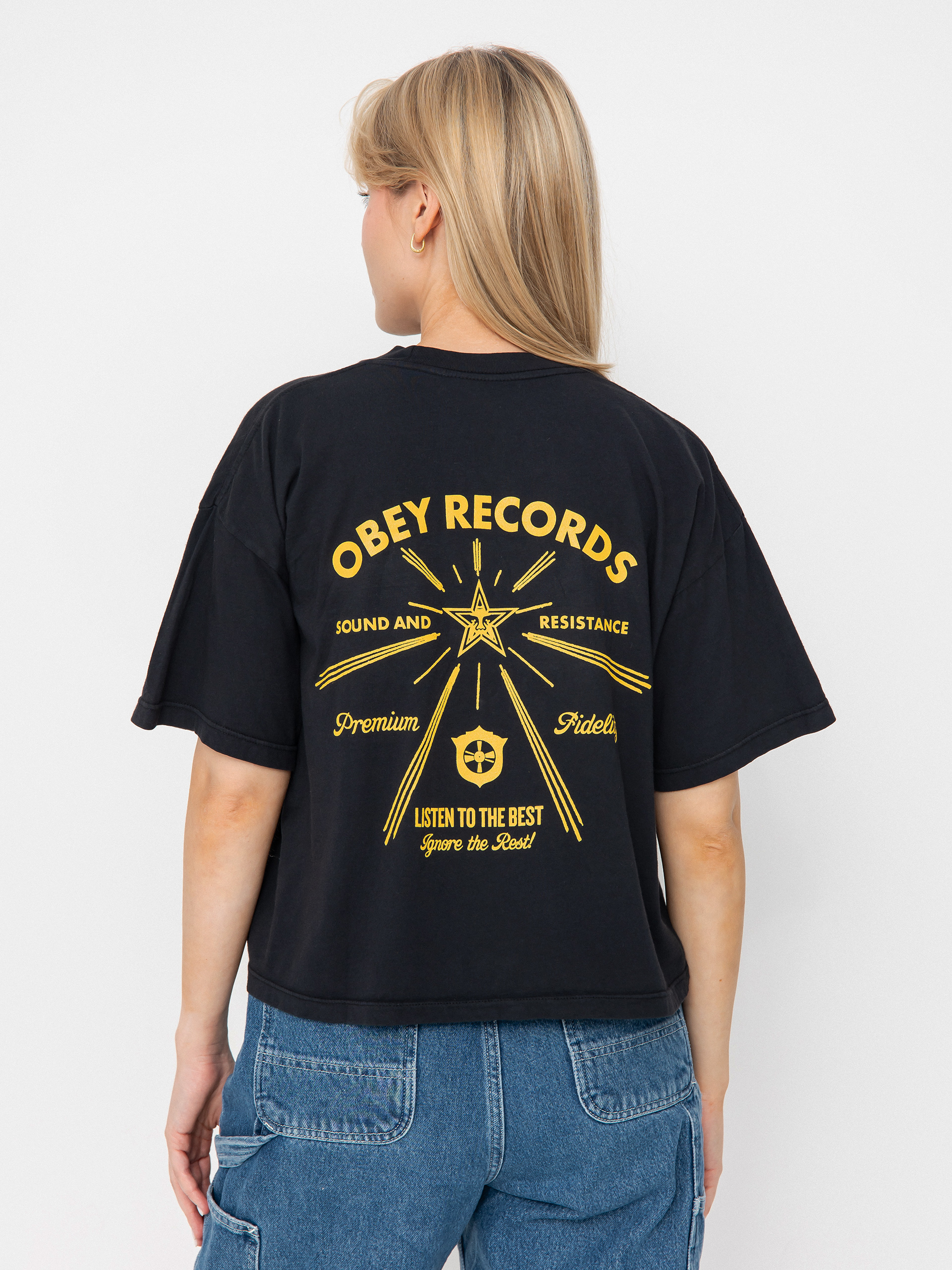 Tricou OBEY Obey Listen To The Best Wmn (digital black)
