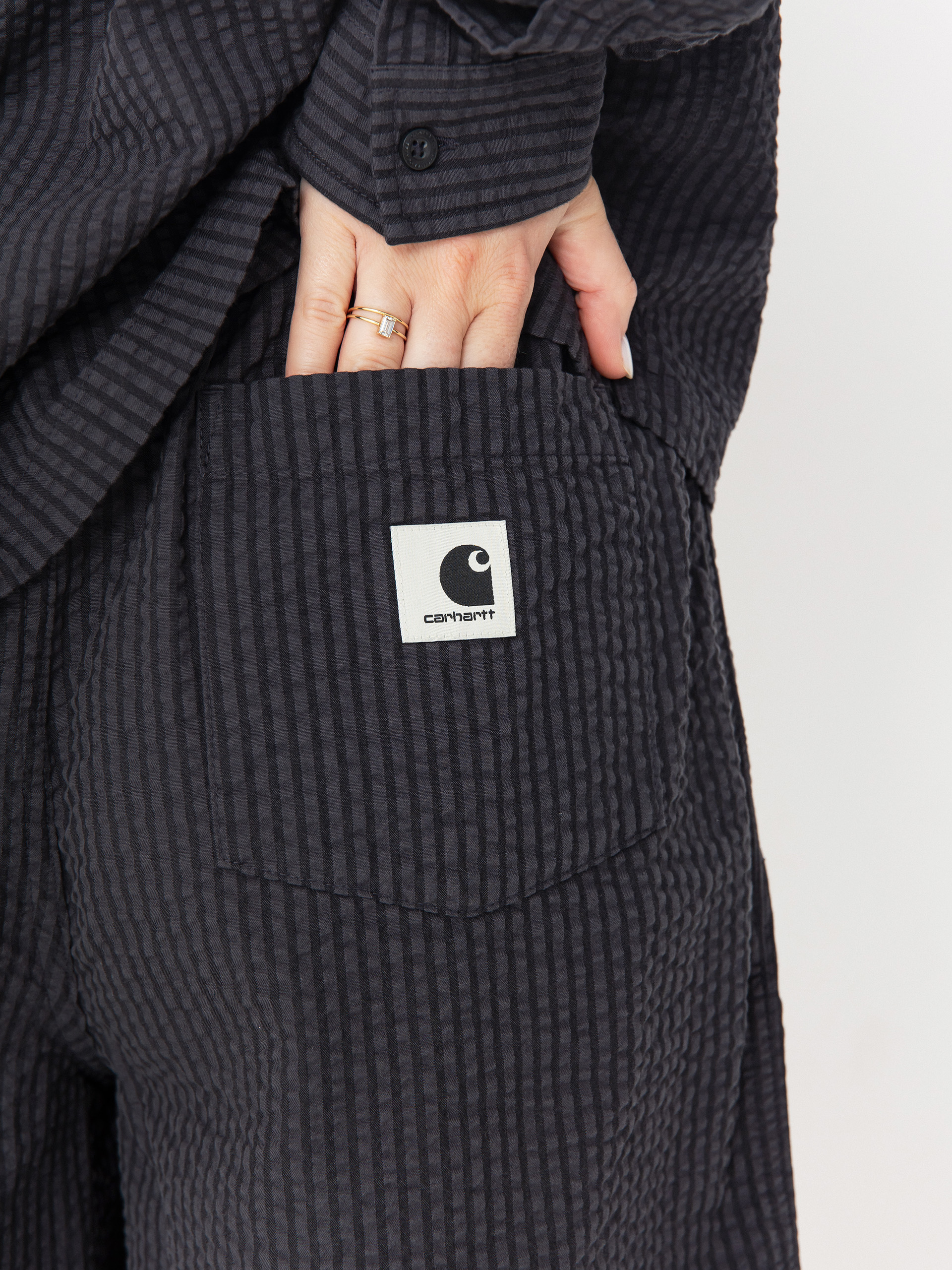 Pantaloni scurți Carhartt WIP Toland Wmn (toland stripe/black)