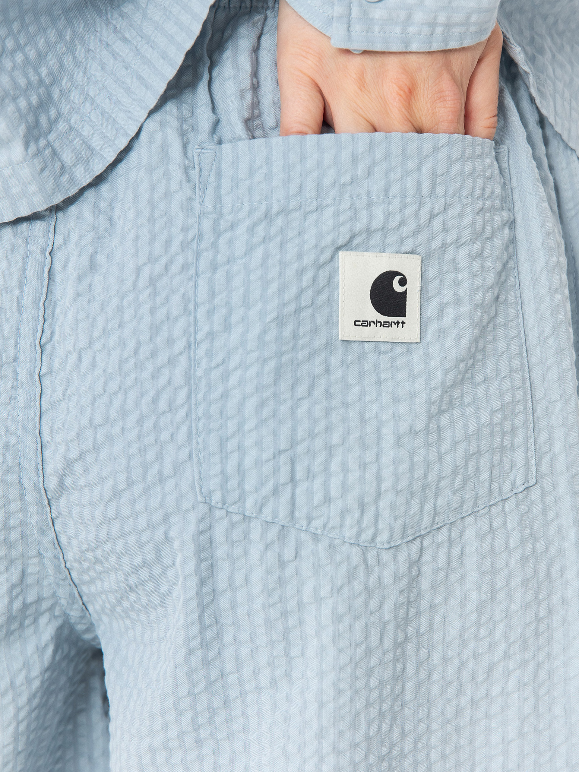 Pantaloni scurți Carhartt WIP Toland Wmn (toland stripe/blue fog)