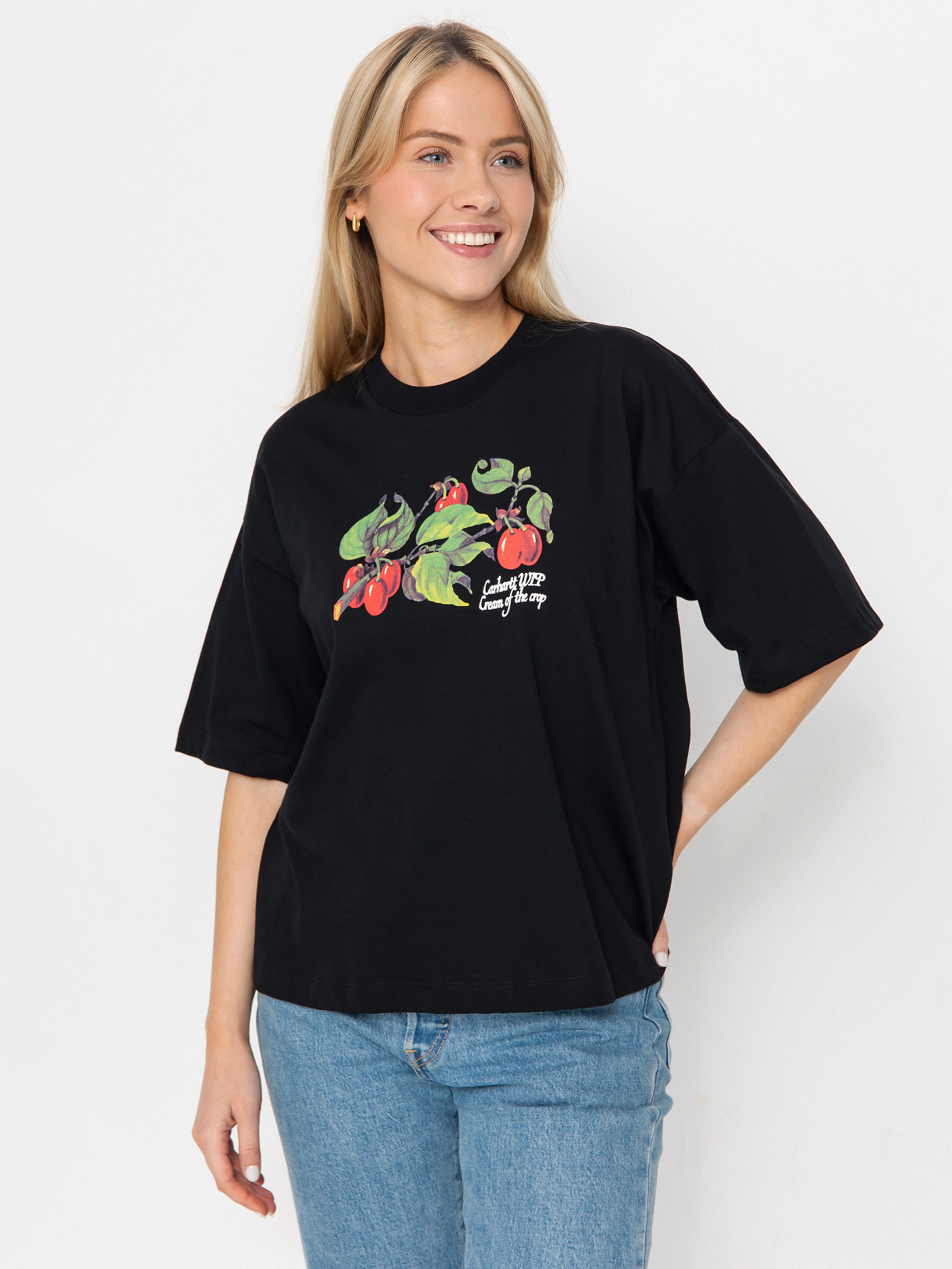 Tricou Carhartt WIP Cream Of The Crop Wmn (black)