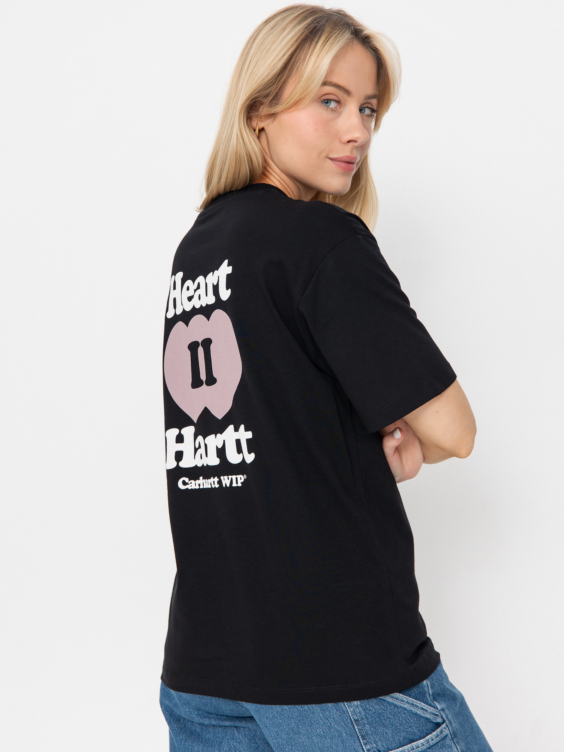Tricou Carhartt WIP Heart II Hartt Wmn (black)
