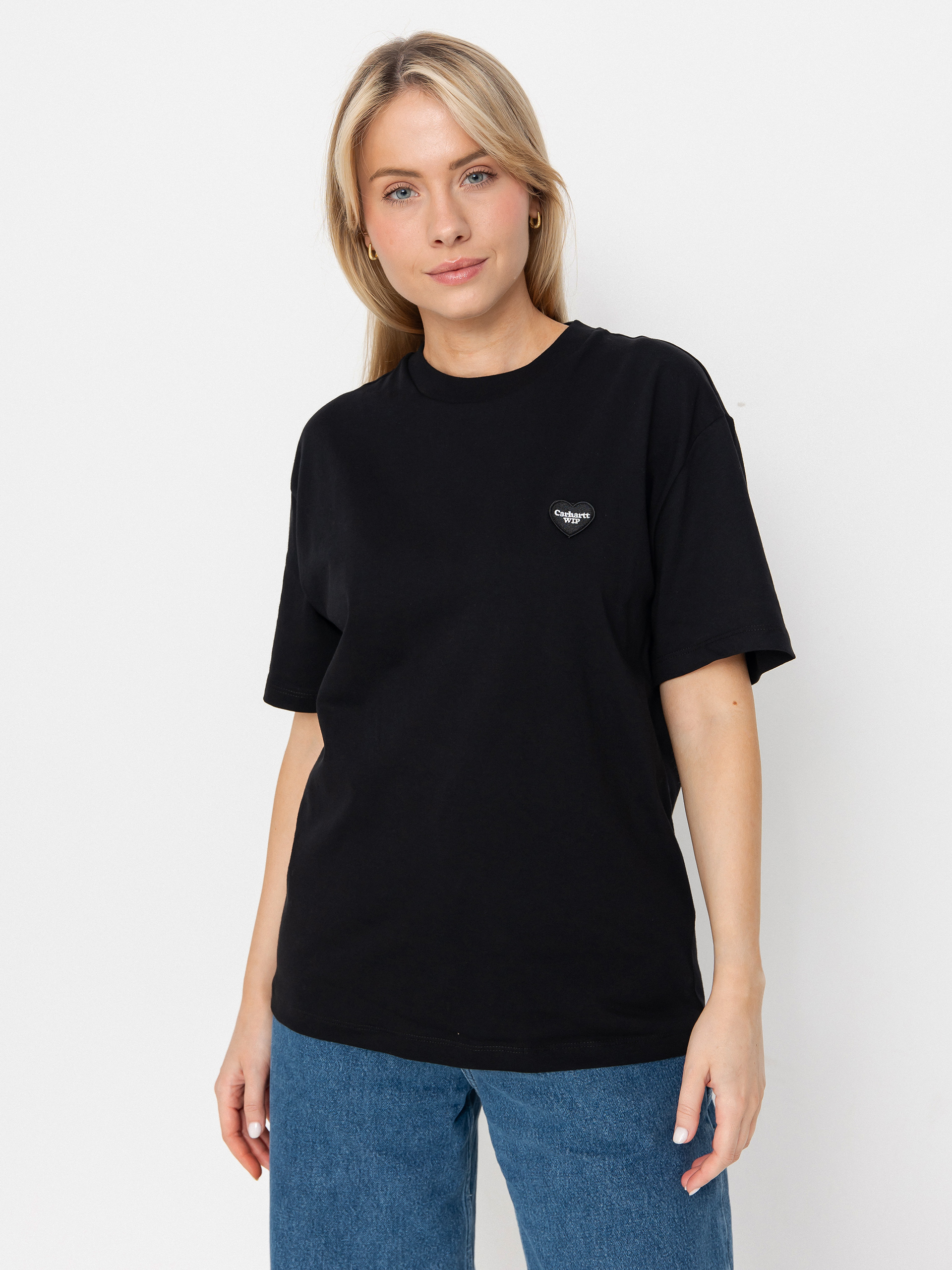 Tricou Carhartt WIP Heart II Hartt Wmn (black)