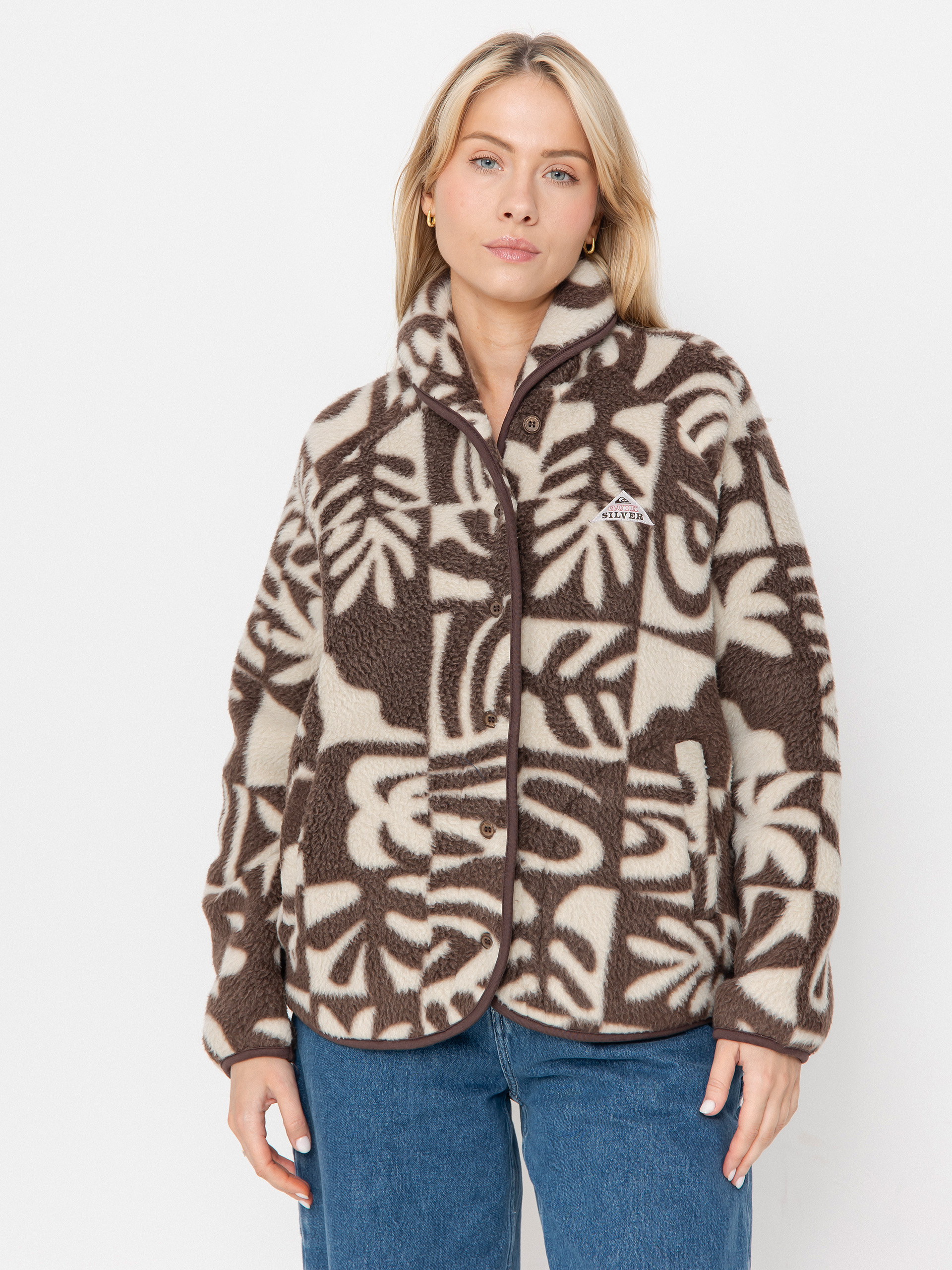Hanorac din fleece Quiksilver Chalok Sherpa Wmn