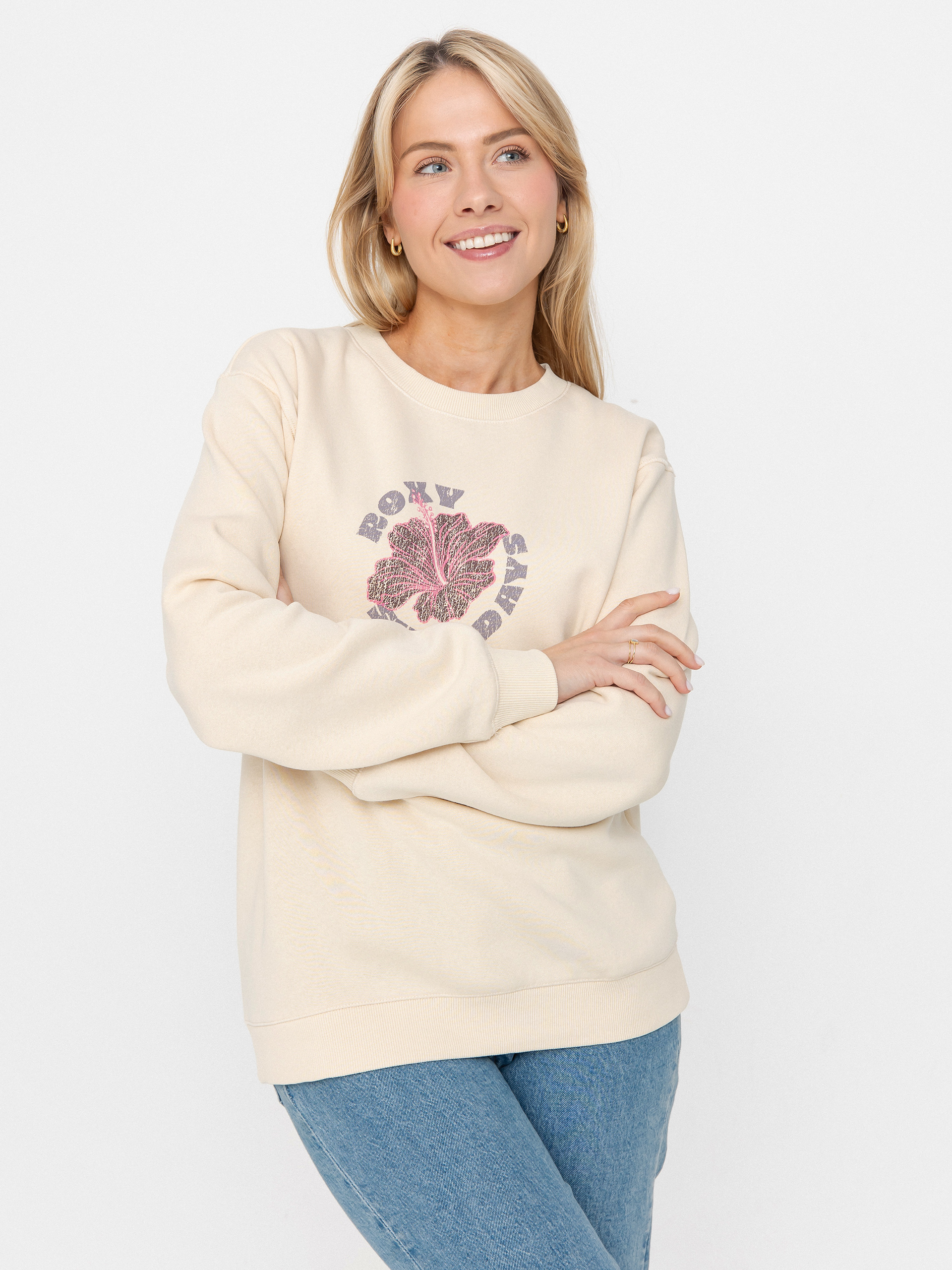 Hanorac Roxy Surf Stoked Crew Brushed Vint Wmn (parchment)