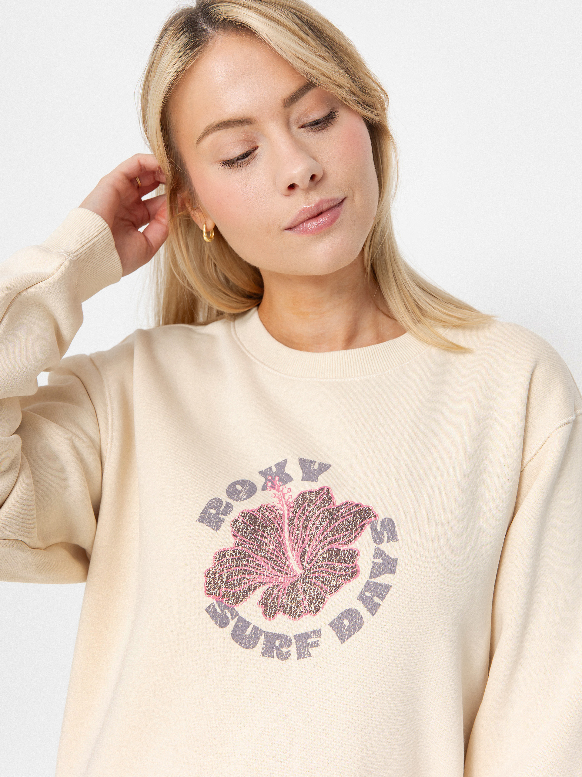 Hanorac Roxy Surf Stoked Crew Brushed Vint Wmn (parchment)