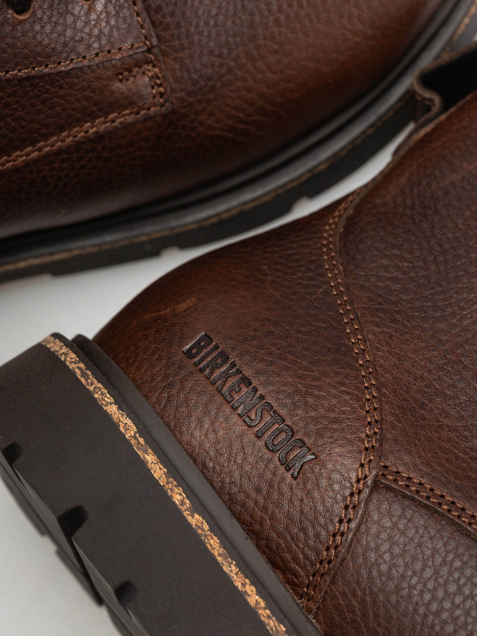 Pantofi Birkenstock Highwood Lace Mid Natural Leather Regular (chocolate)