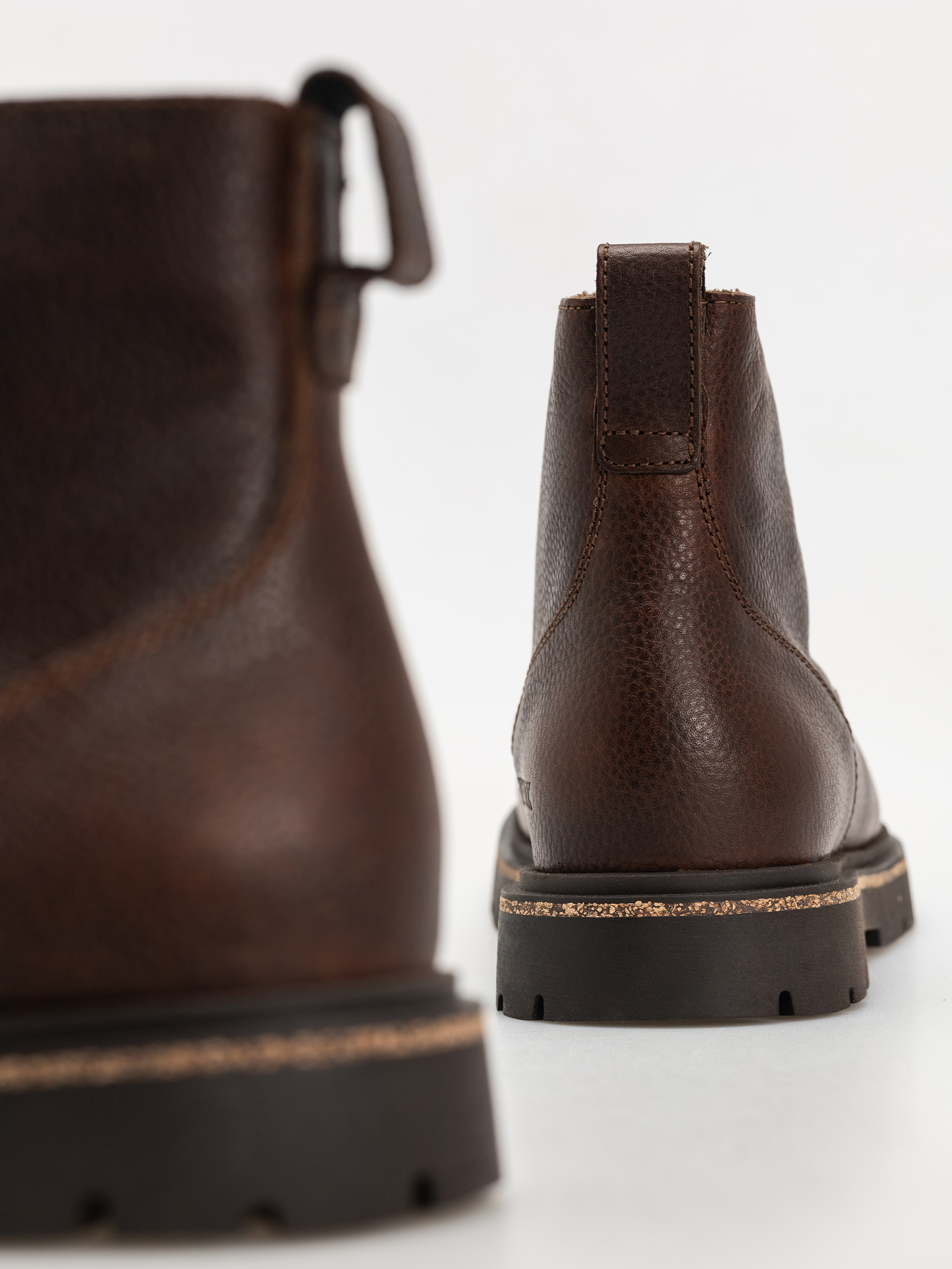 Pantofi Birkenstock Highwood Lace Mid Natural Leather Regular (chocolate)