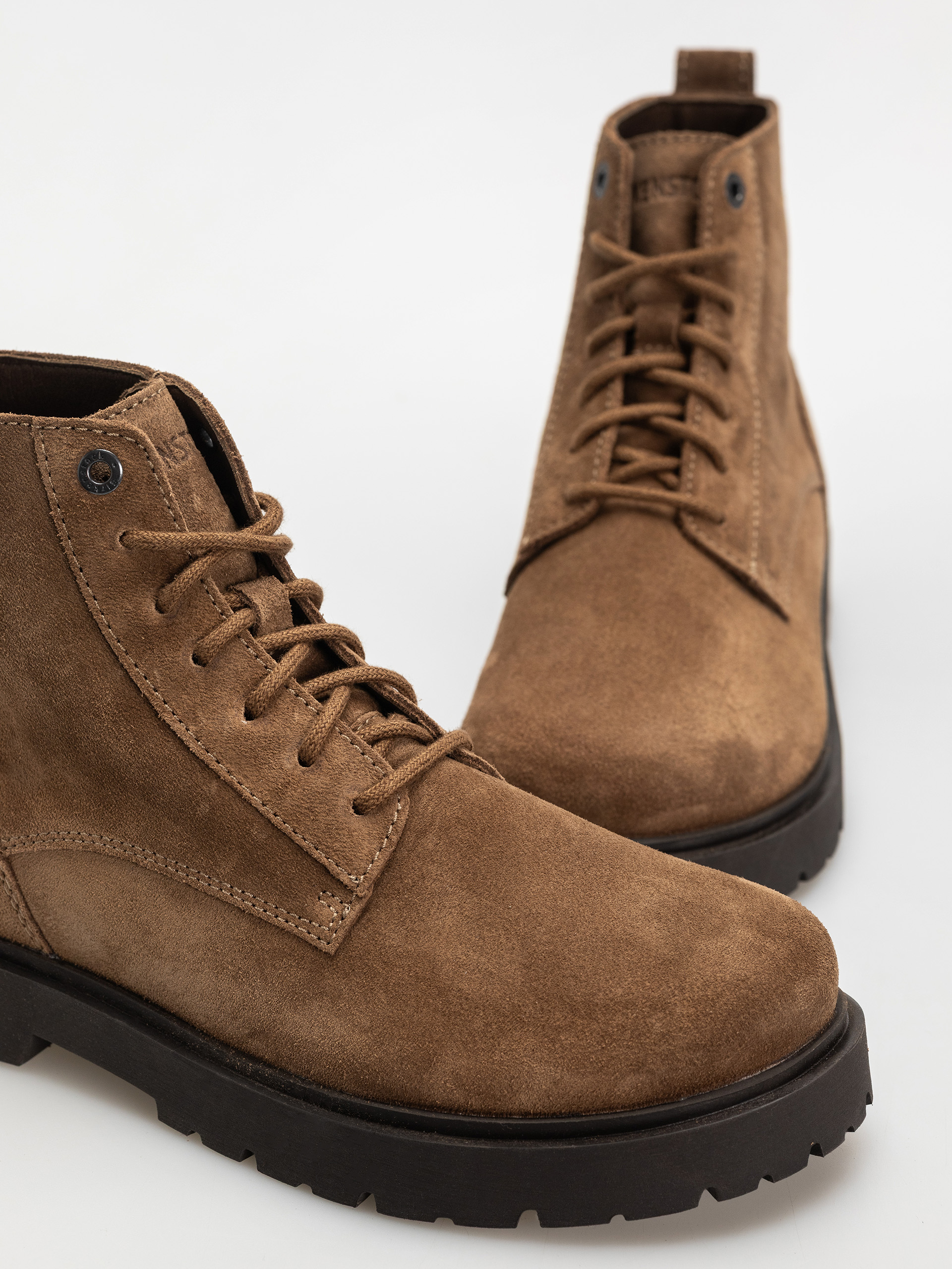 Pantofi Birkenstock Highwood Lace Mid Suede Leather Narrow Wmn (dark tea)