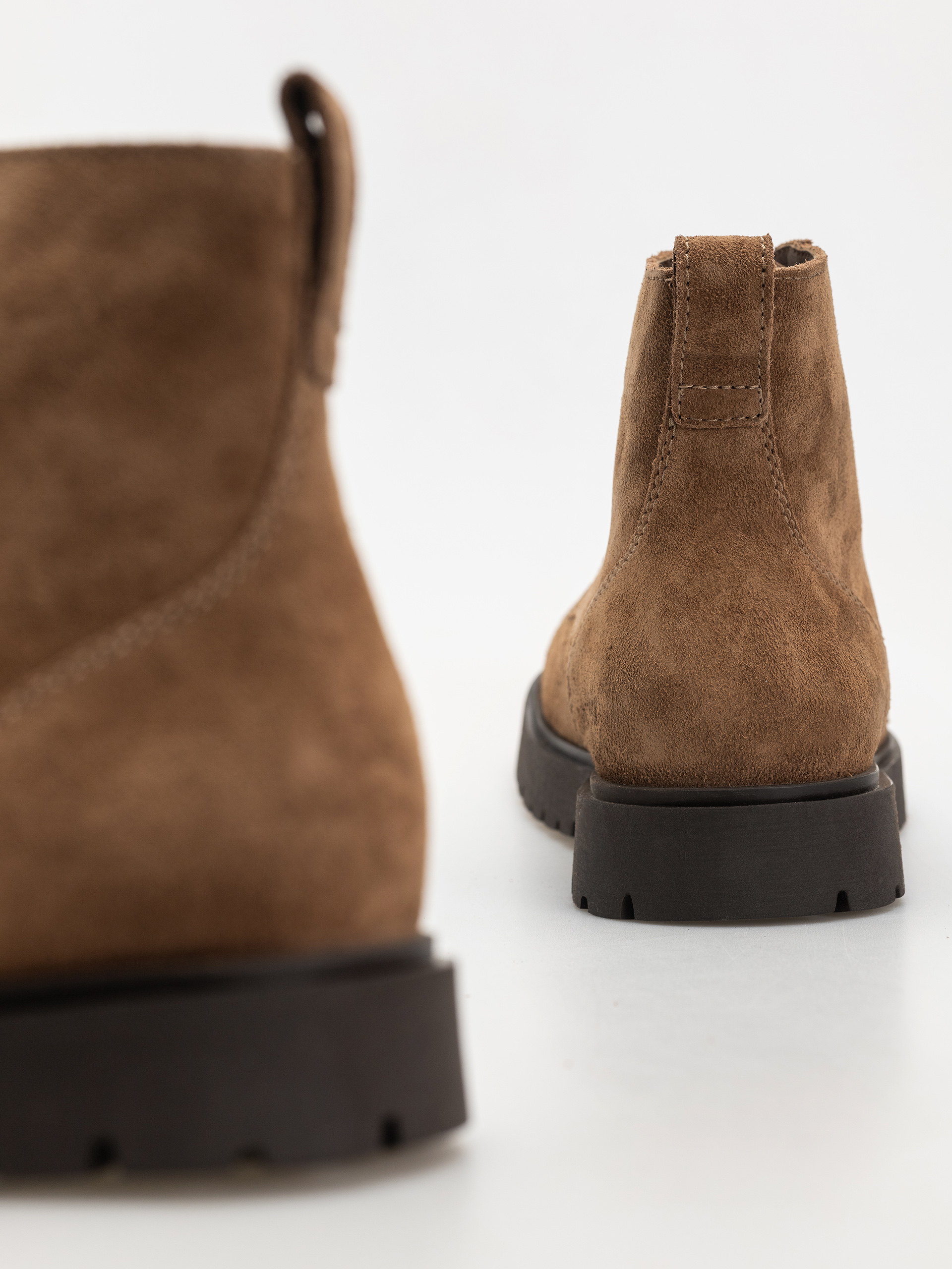 Pantofi Birkenstock Highwood Lace Mid Suede Leather Regular (dark tea)