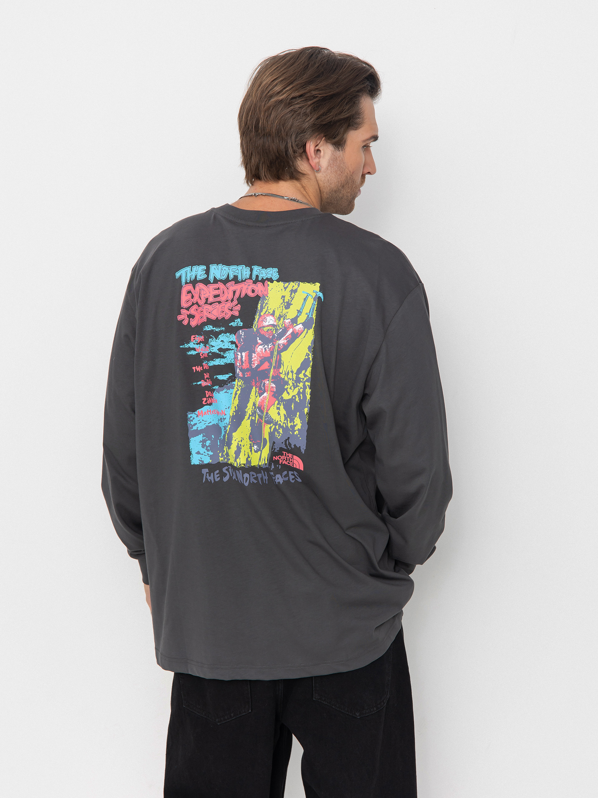 Longsleeve The North Face Expedition Celebration Oversized (anthracite grey)