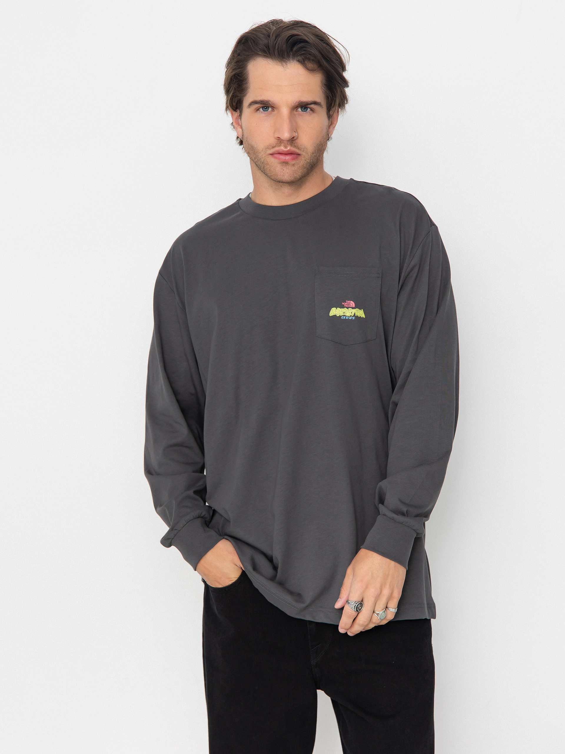 Longsleeve The North Face Expedition Celebration Oversized (anthracite grey)