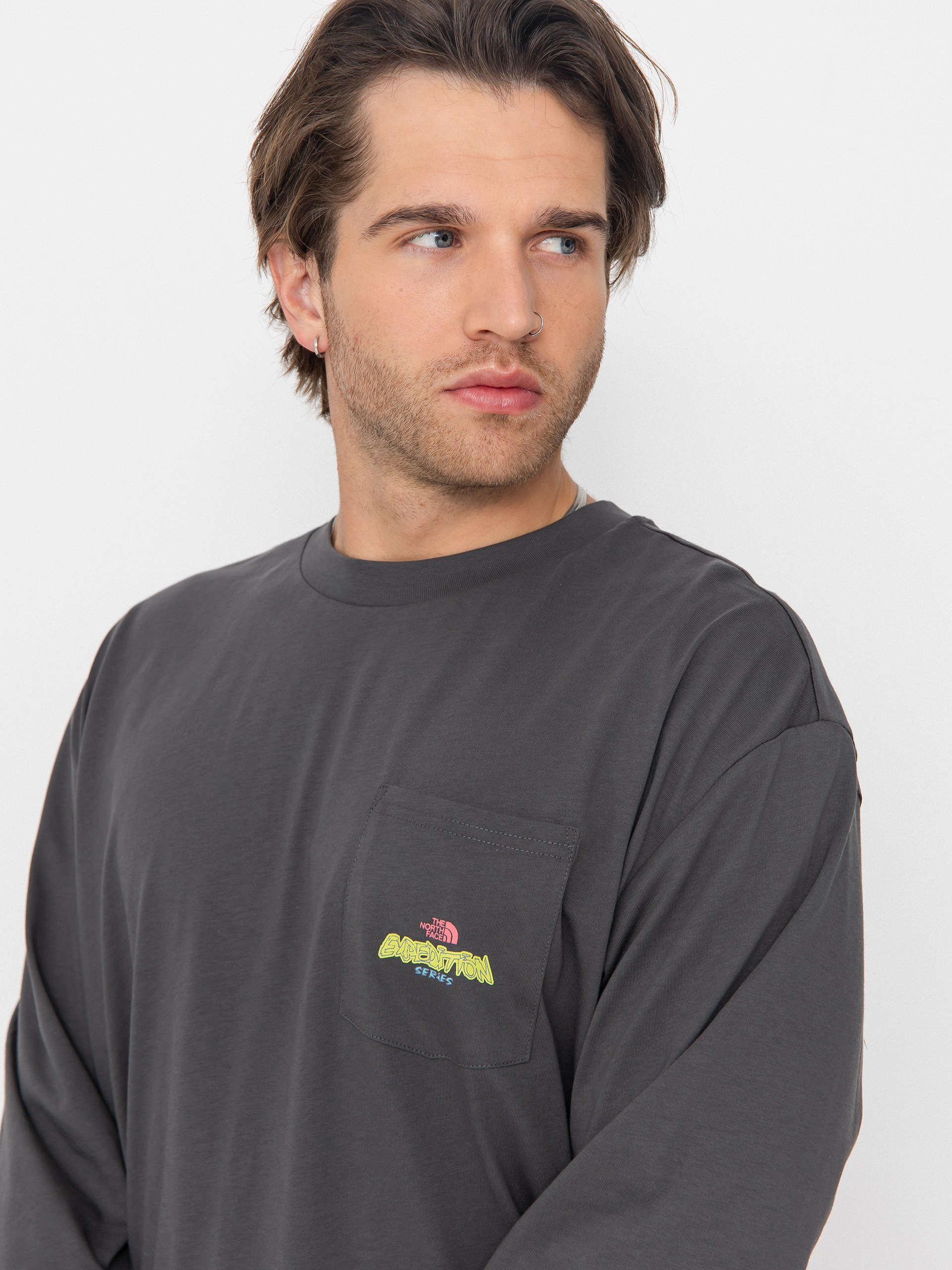 Longsleeve The North Face Expedition Celebration Oversized (anthracite grey)
