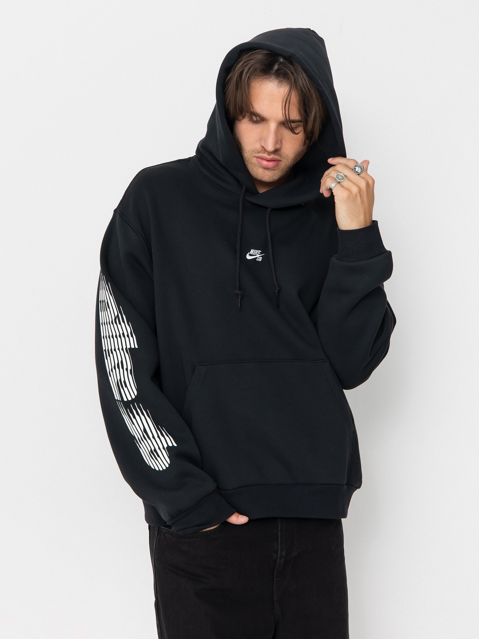 Hanorac cu glugă Nike SB Bb Ssnl Gfx HD (black/white)