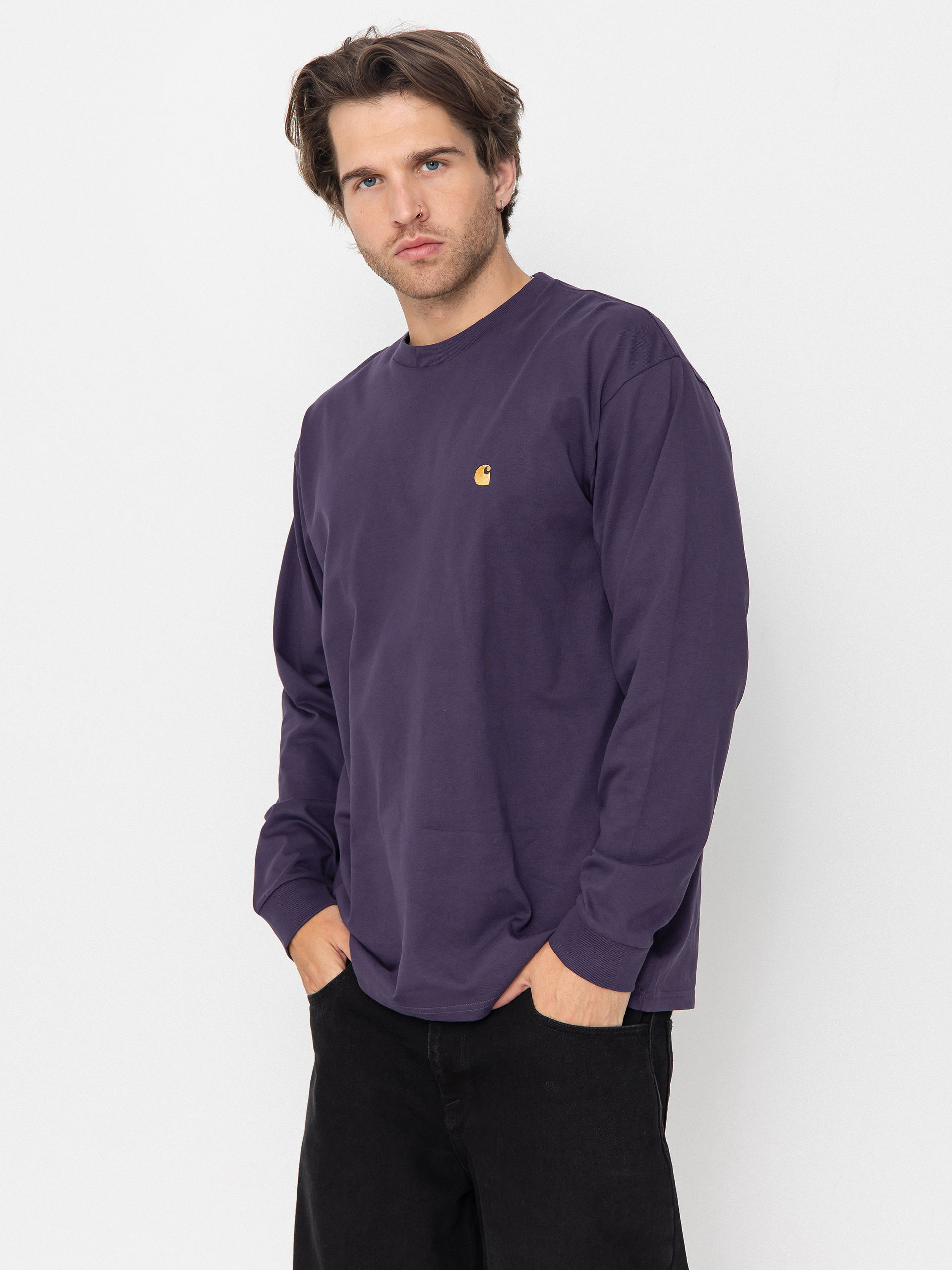 Longsleeve Carhartt WIP Chase (lakers/gold)