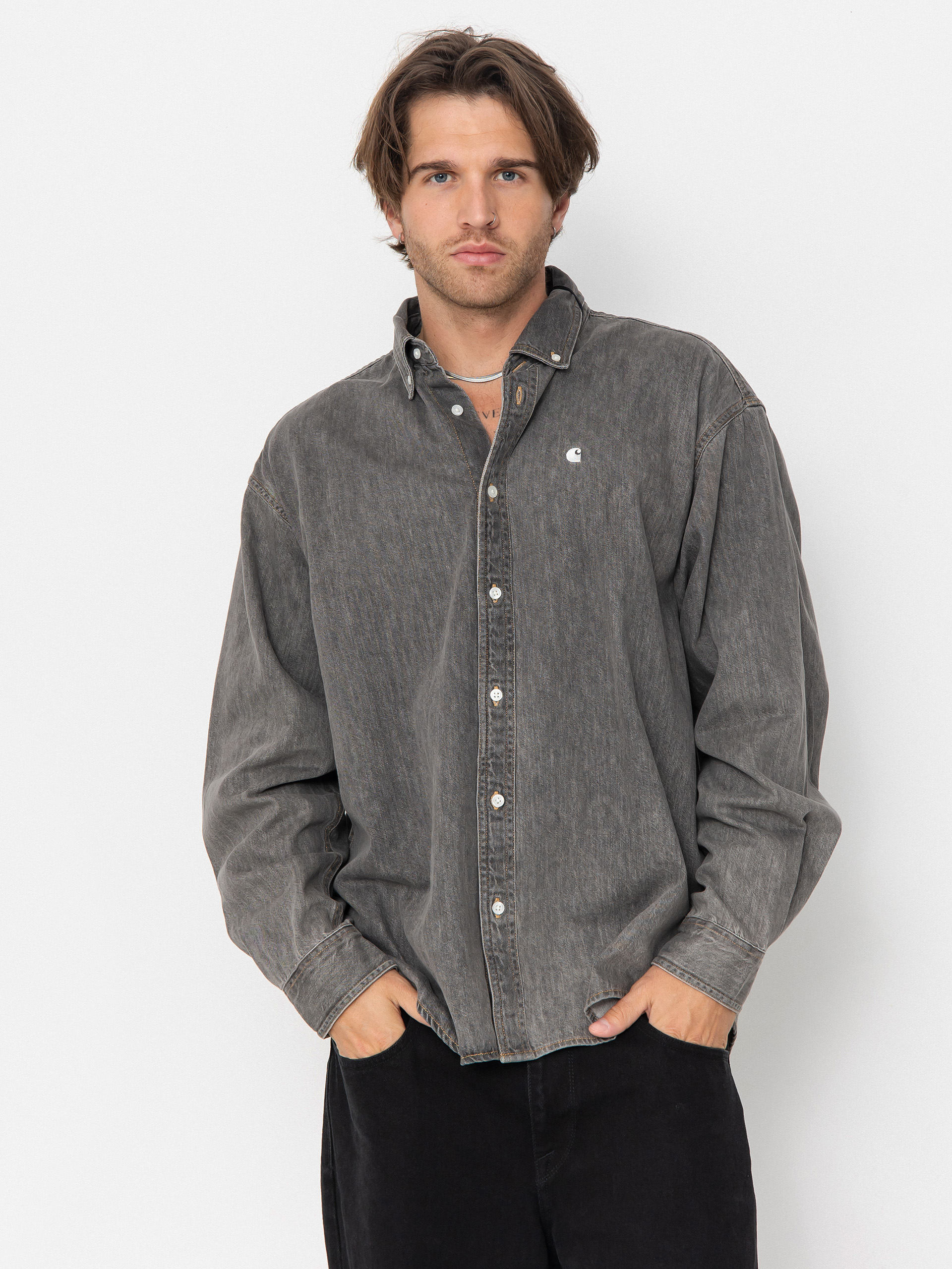 Cămașă Carhartt WIP Lucas (black/bleached)