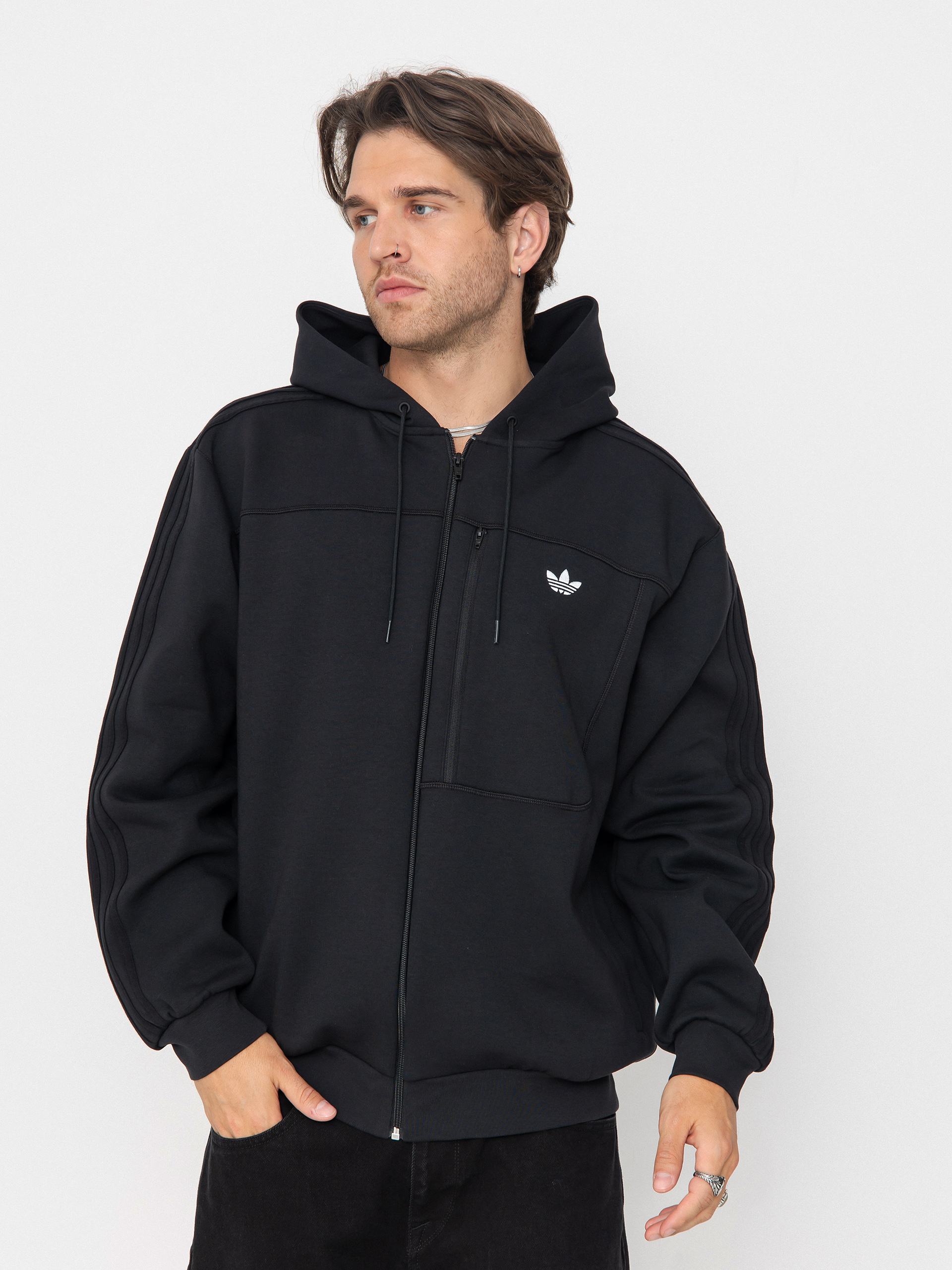 Geacă adidas Tech Fleece - negru (black/white)