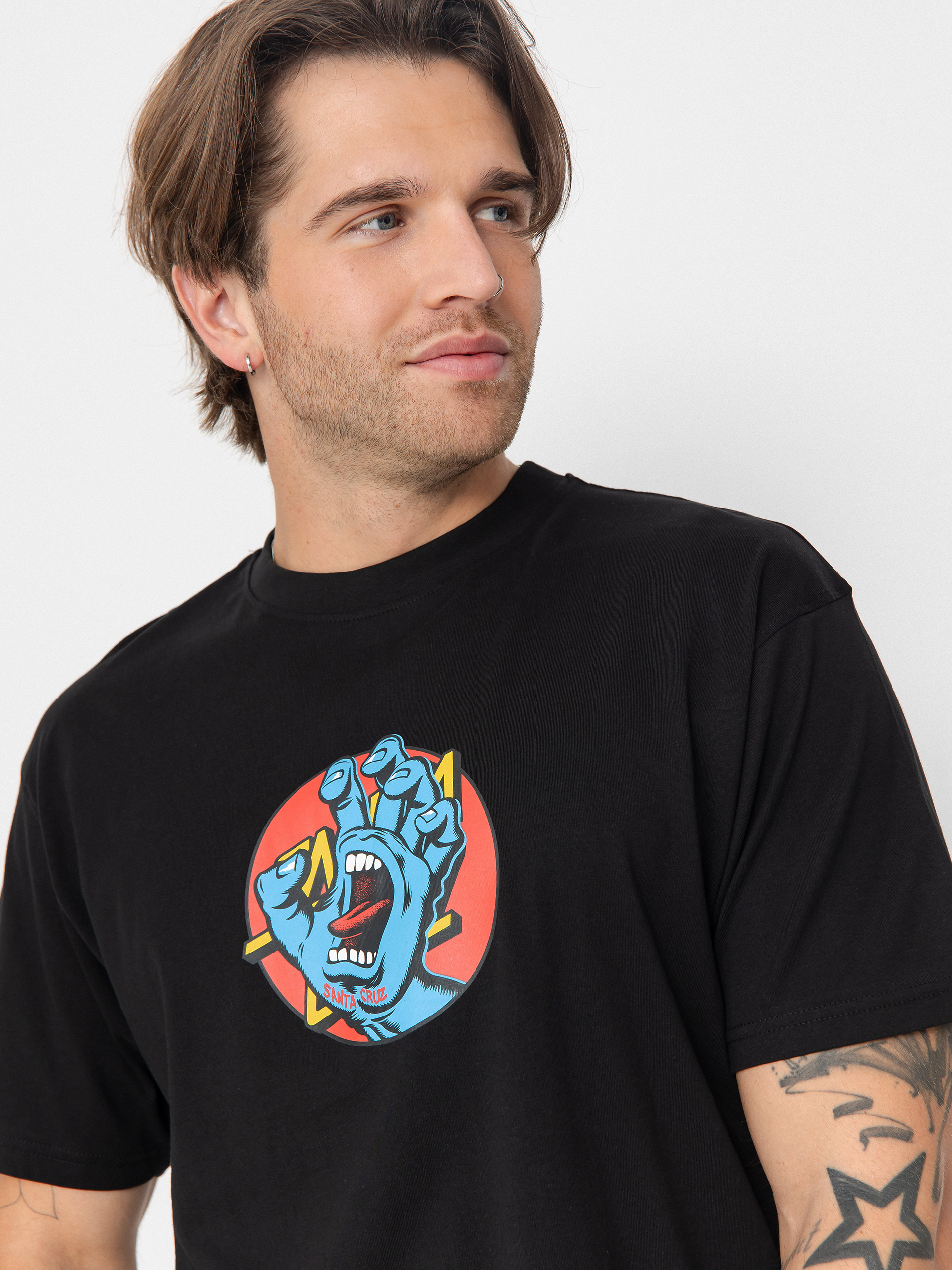 Tricou Santa Cruz Hand Dot Front (black)