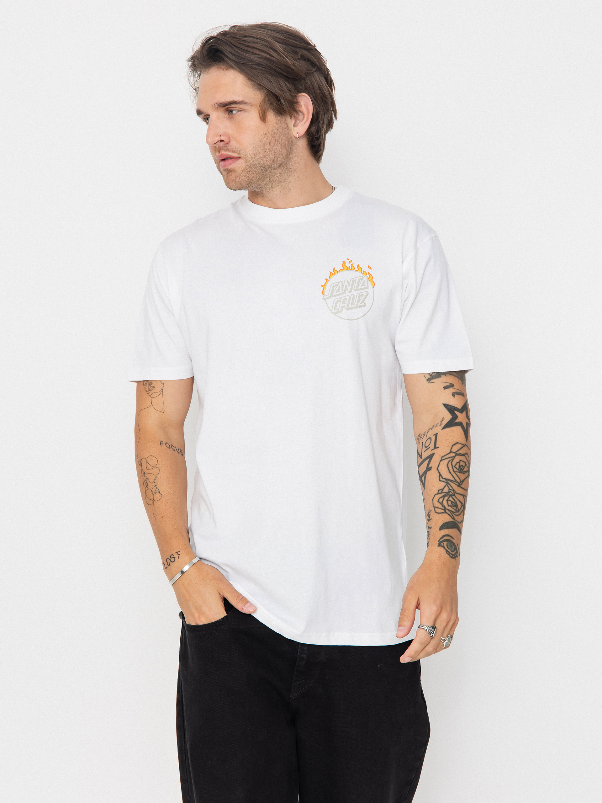 Tricou Santa Cruz Burnt Opus Ovrszd (white)
