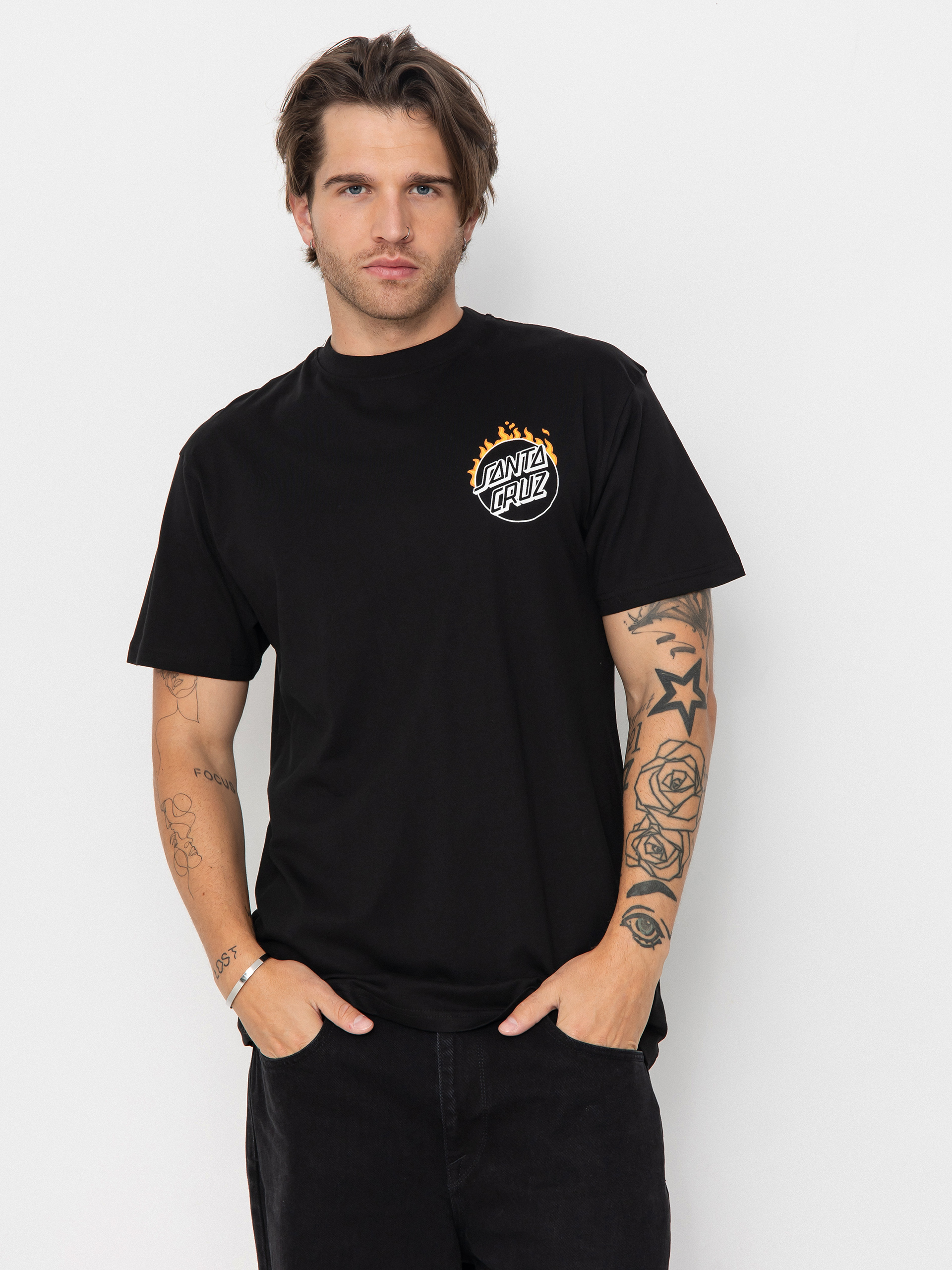 Tricou Santa Cruz Burnt Opus Ovrszd (black)