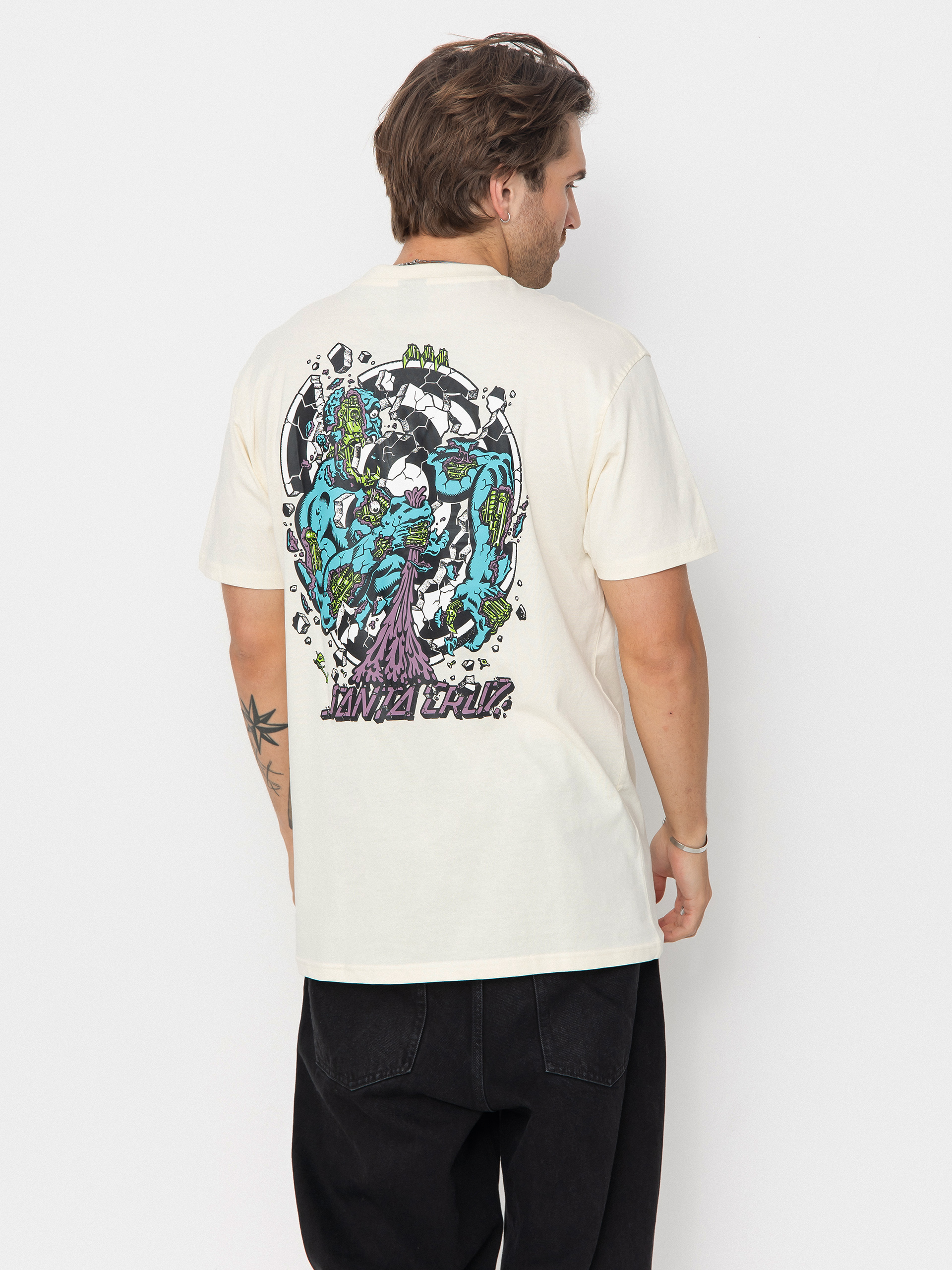 Tricou Santa Cruz Roskopp Dissect Strip (unbleached cotton)